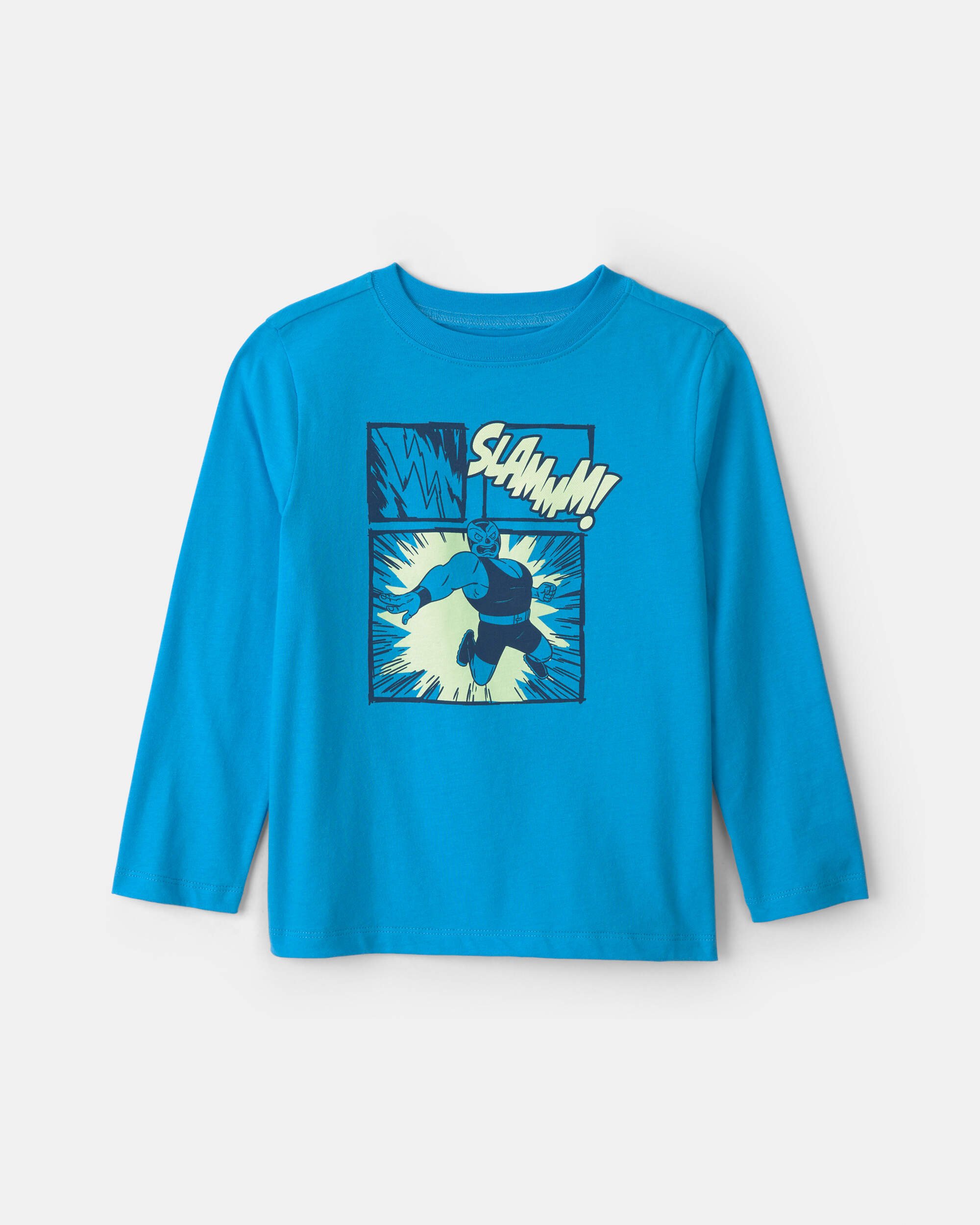 Boys 'Slam' Long-Sleeve Graphic Tee - Blue