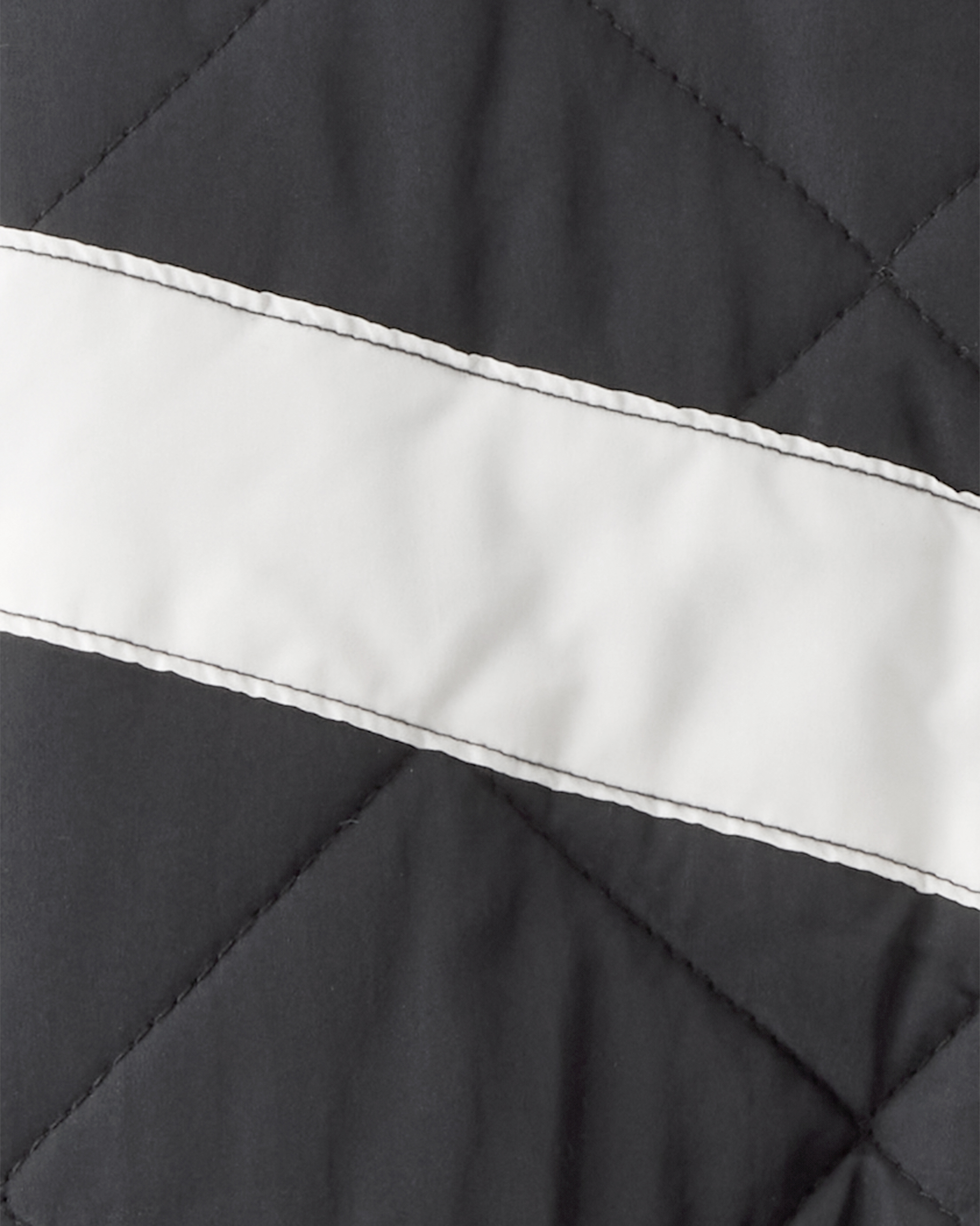 Toddler Girl Colour Block Puffer Jacket - Black