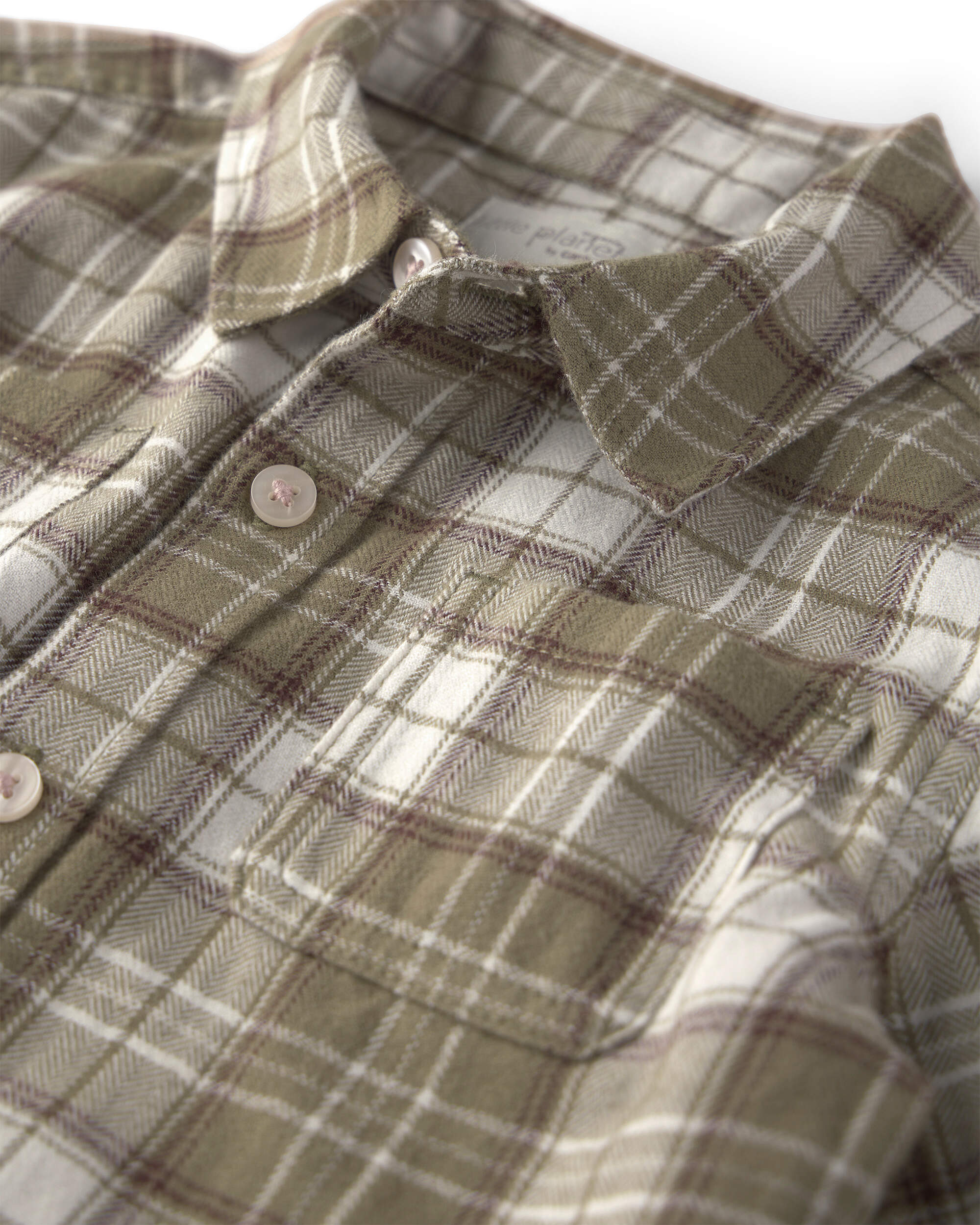 Boys Organic Cotton Flannel Button-Down Shirt