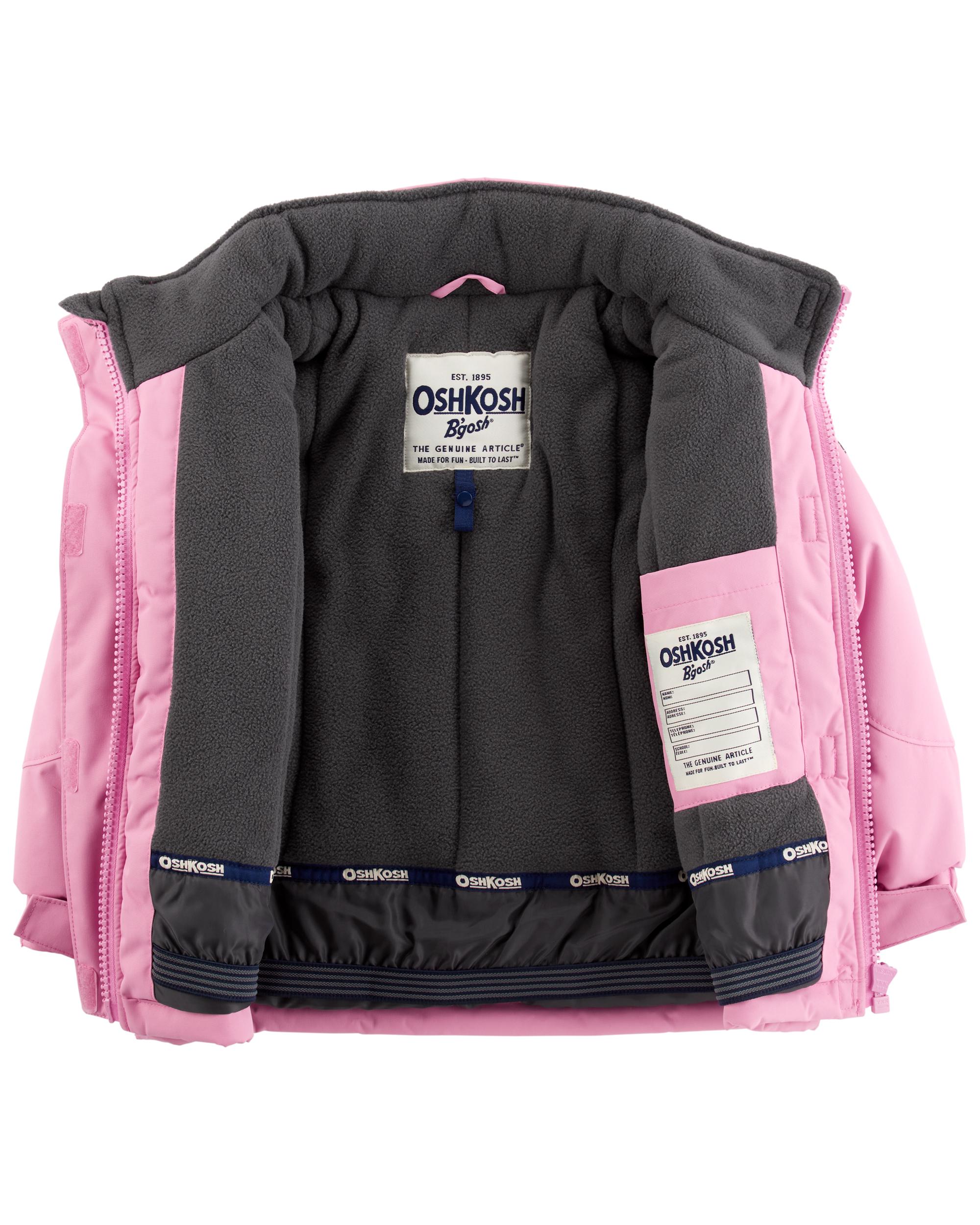 Pink Baby 2-Piece Snowsuit With Bonus Hat And Neck Warmer