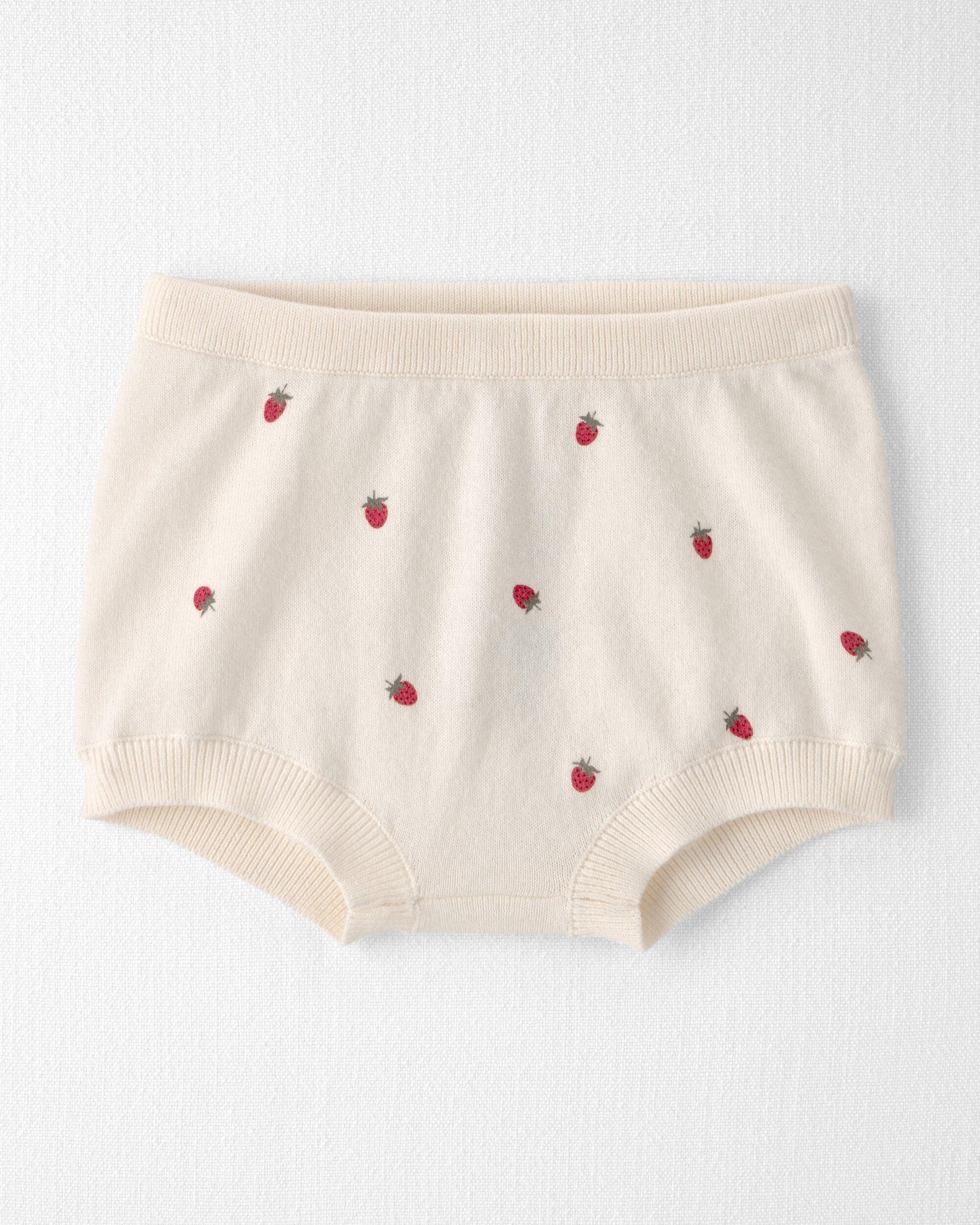 Baby Girl 2-Piece Organic Cotton Sweater Set Cream Berry Patch