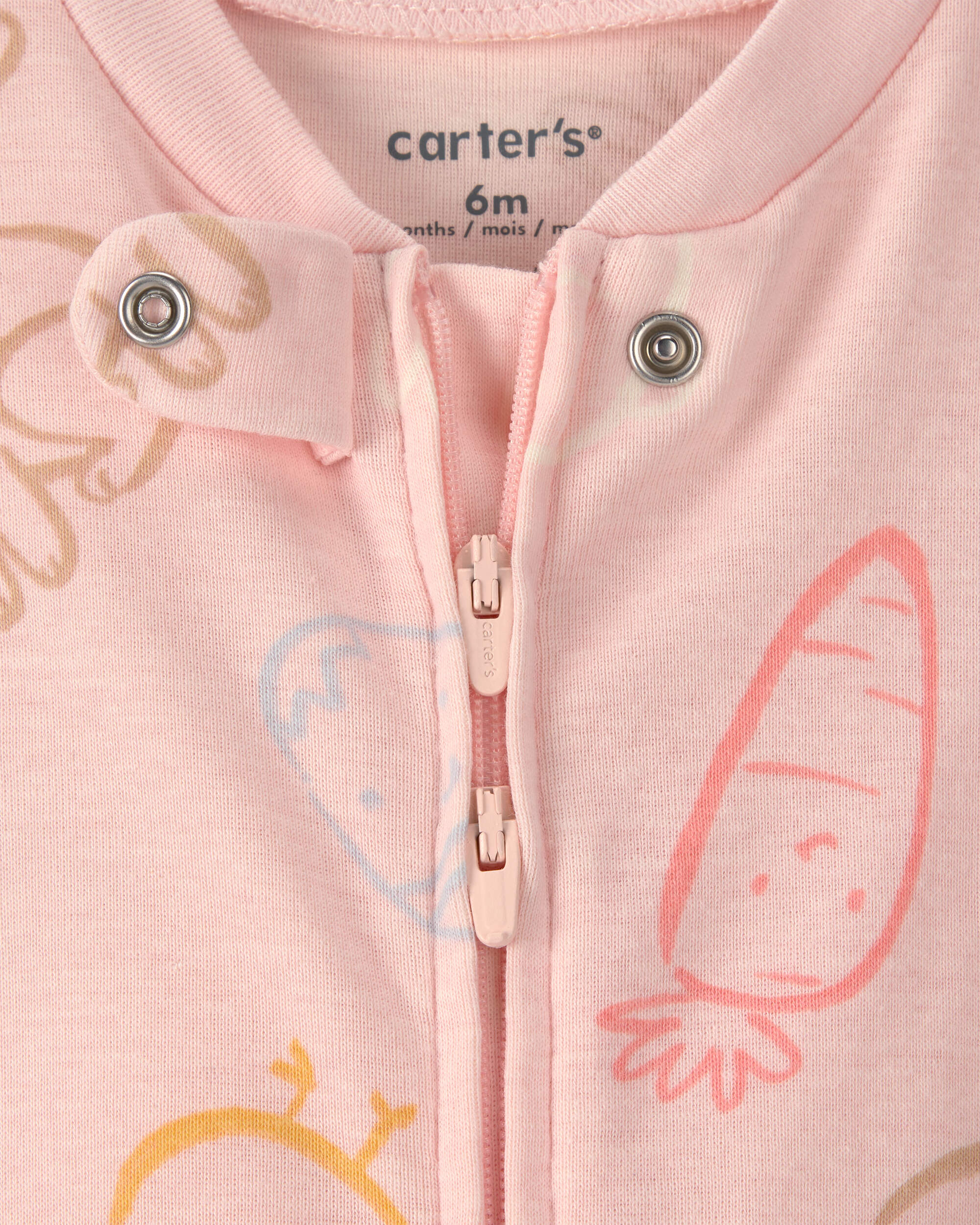 Baby Girl Easter 100% Cotton Sleeper - Pink