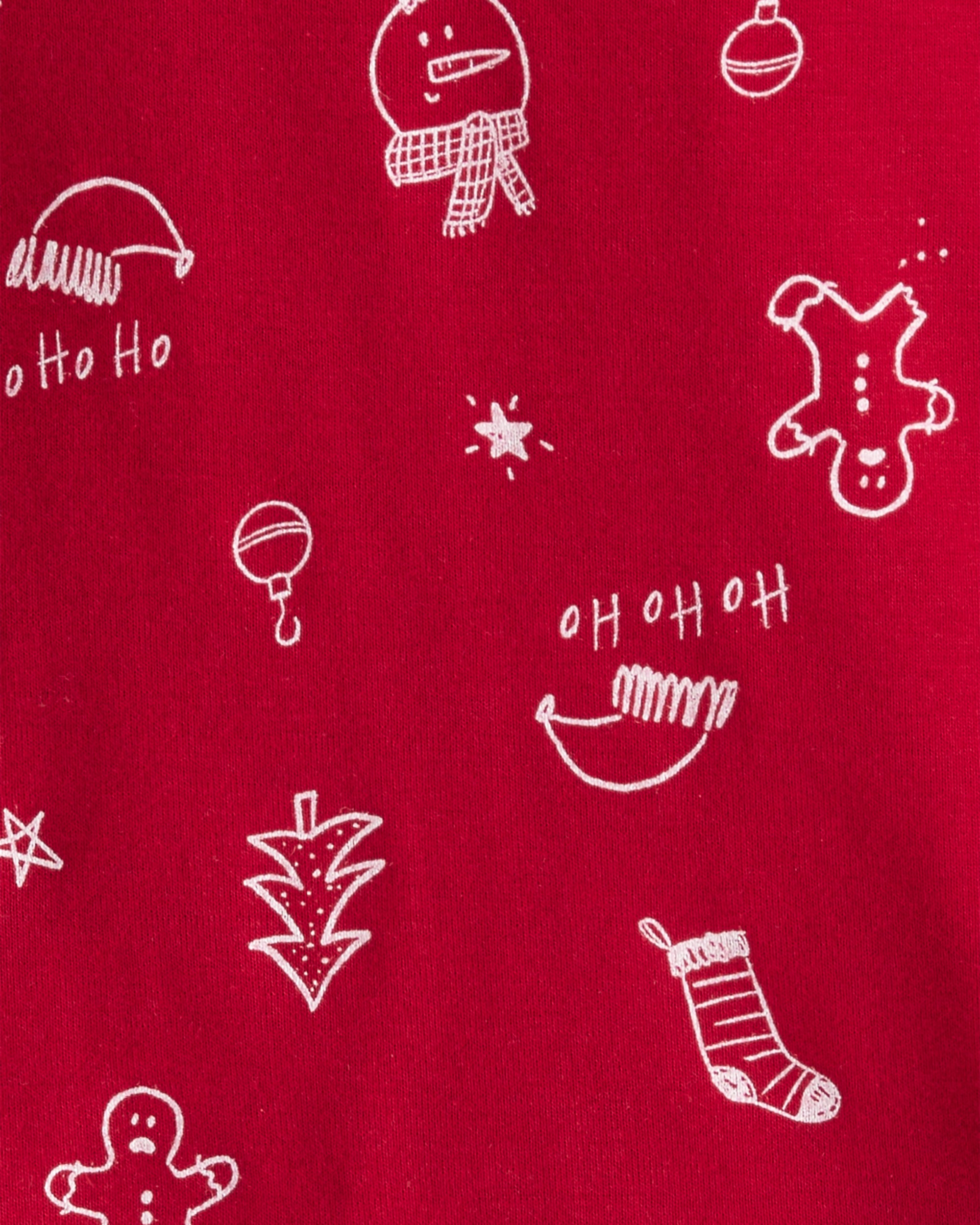 Toddler Christmas 100% Cotton Snug Fit 2-Piece Pyjamas - Red