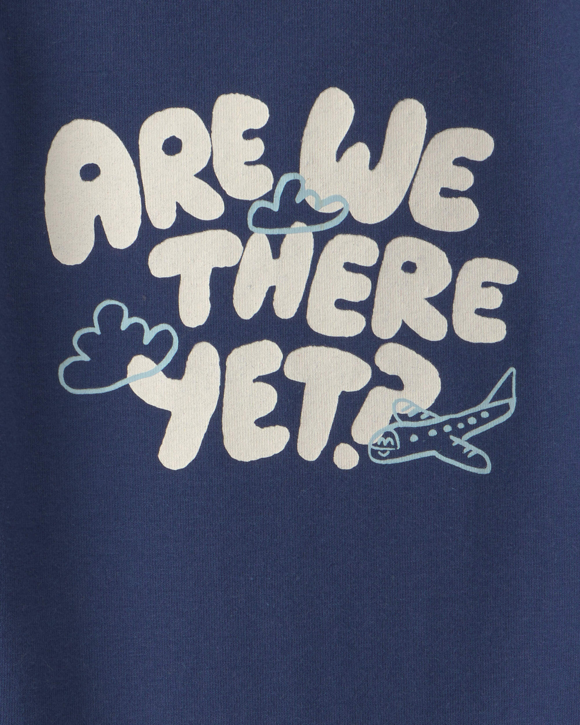 Baby Boy 'Are We There Yet?' Long-Sleeve Graphic Bodysuit - Navy Blue