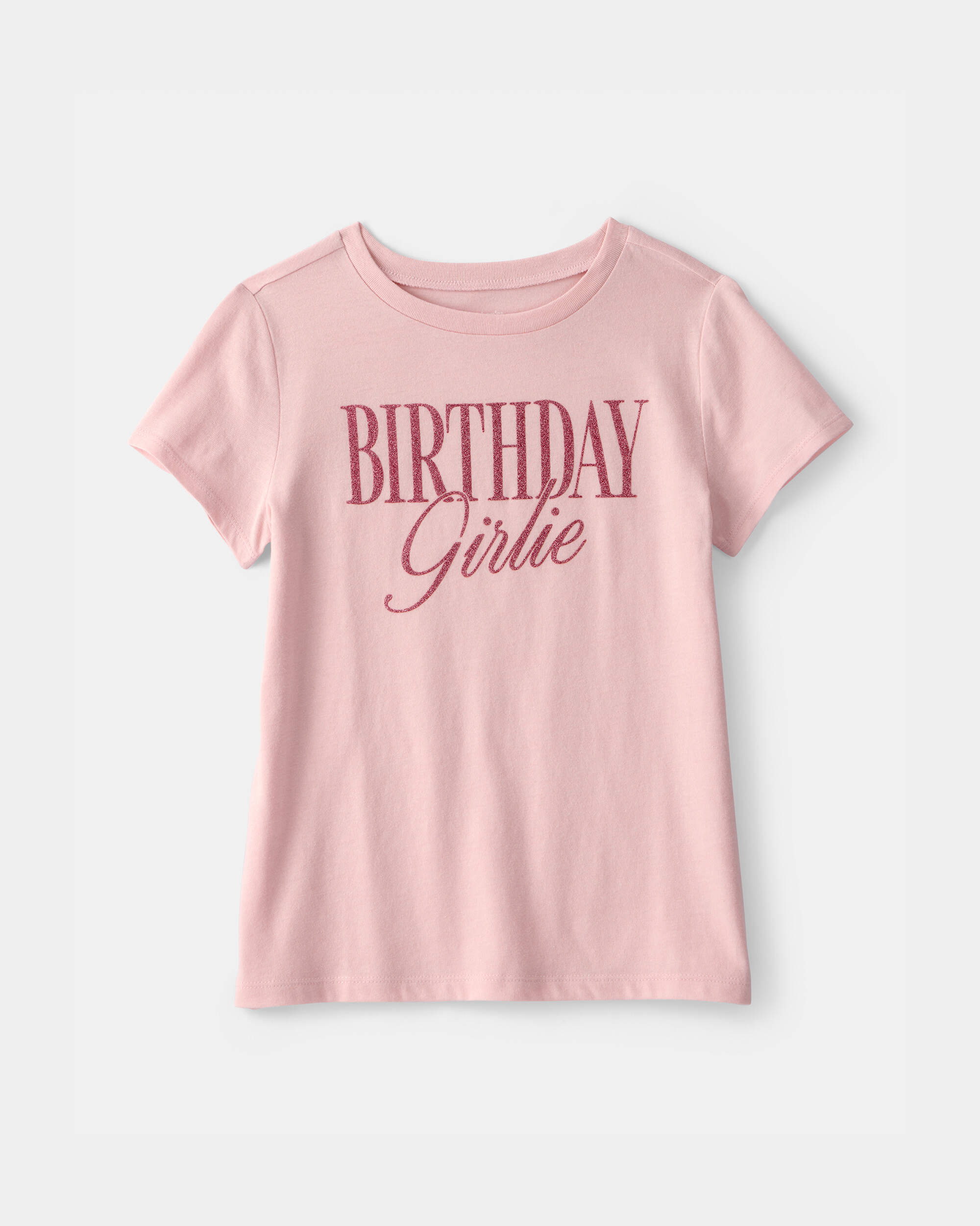 Girls 'Birthday Girlie' Graphic Tee - Pink