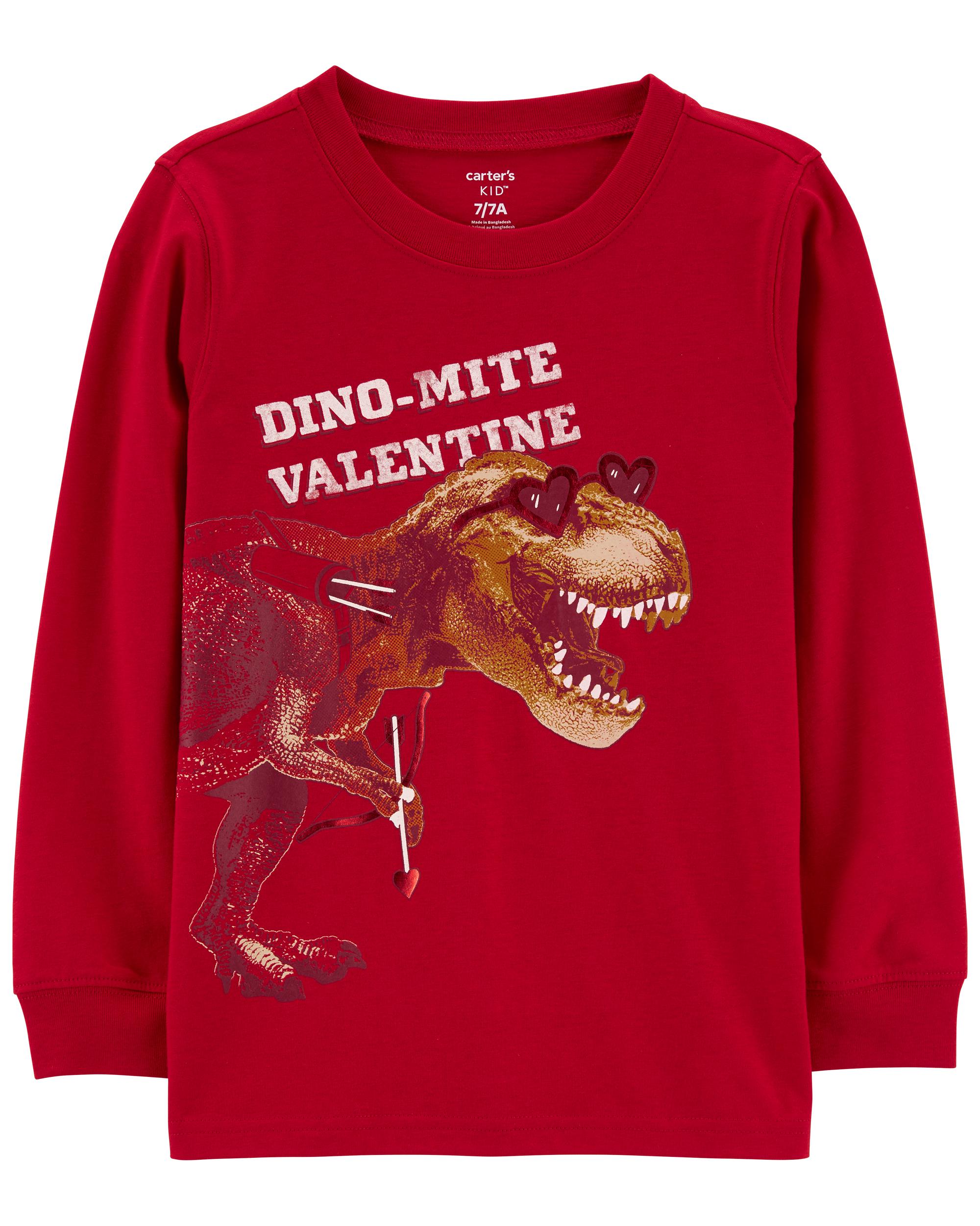"Dino-Mite Valentine" Red T-Shirt