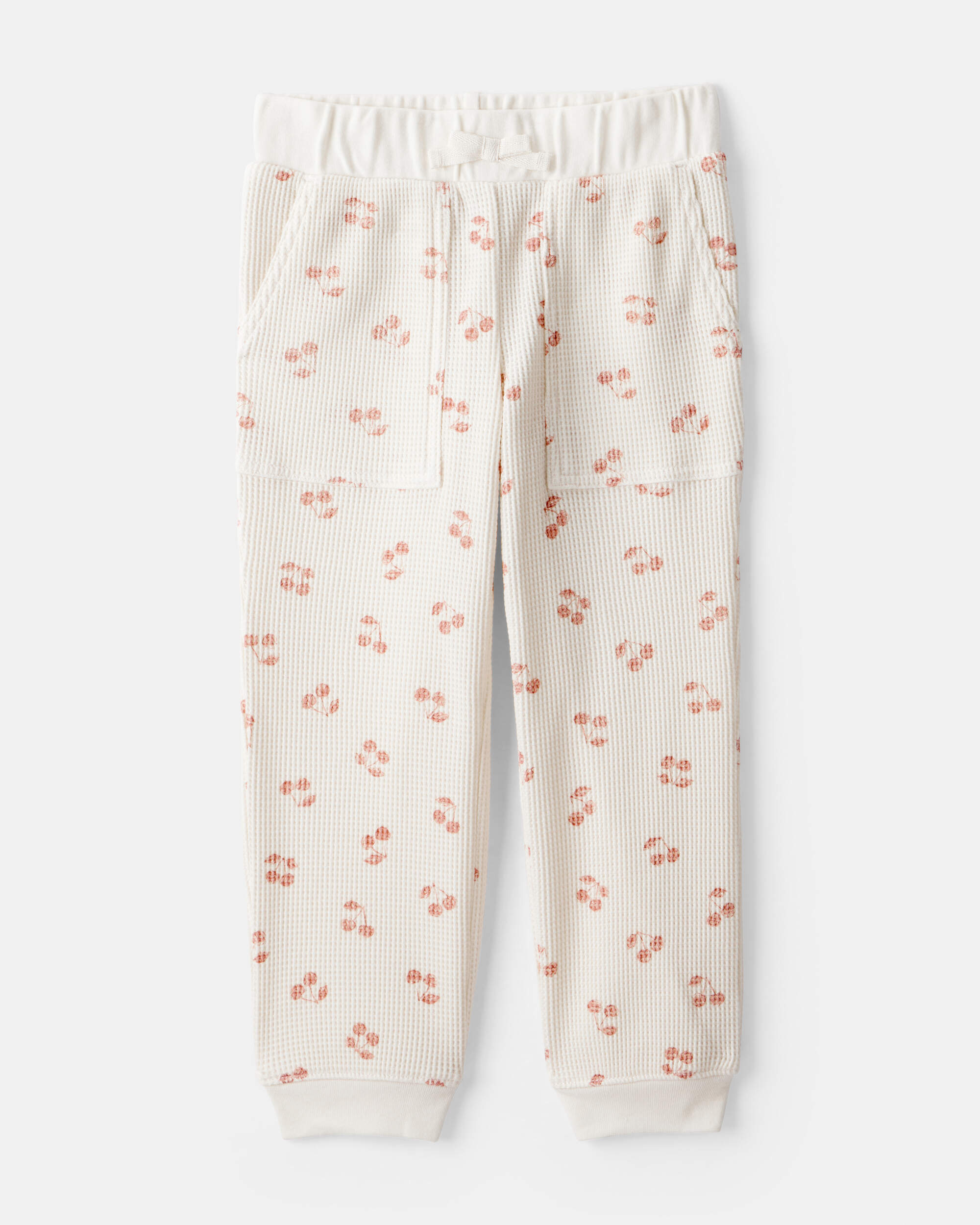 Toddler Girl 2-Piece Cherry Fruit Print Long-Sleeve Tee & Pant Set - Ivory