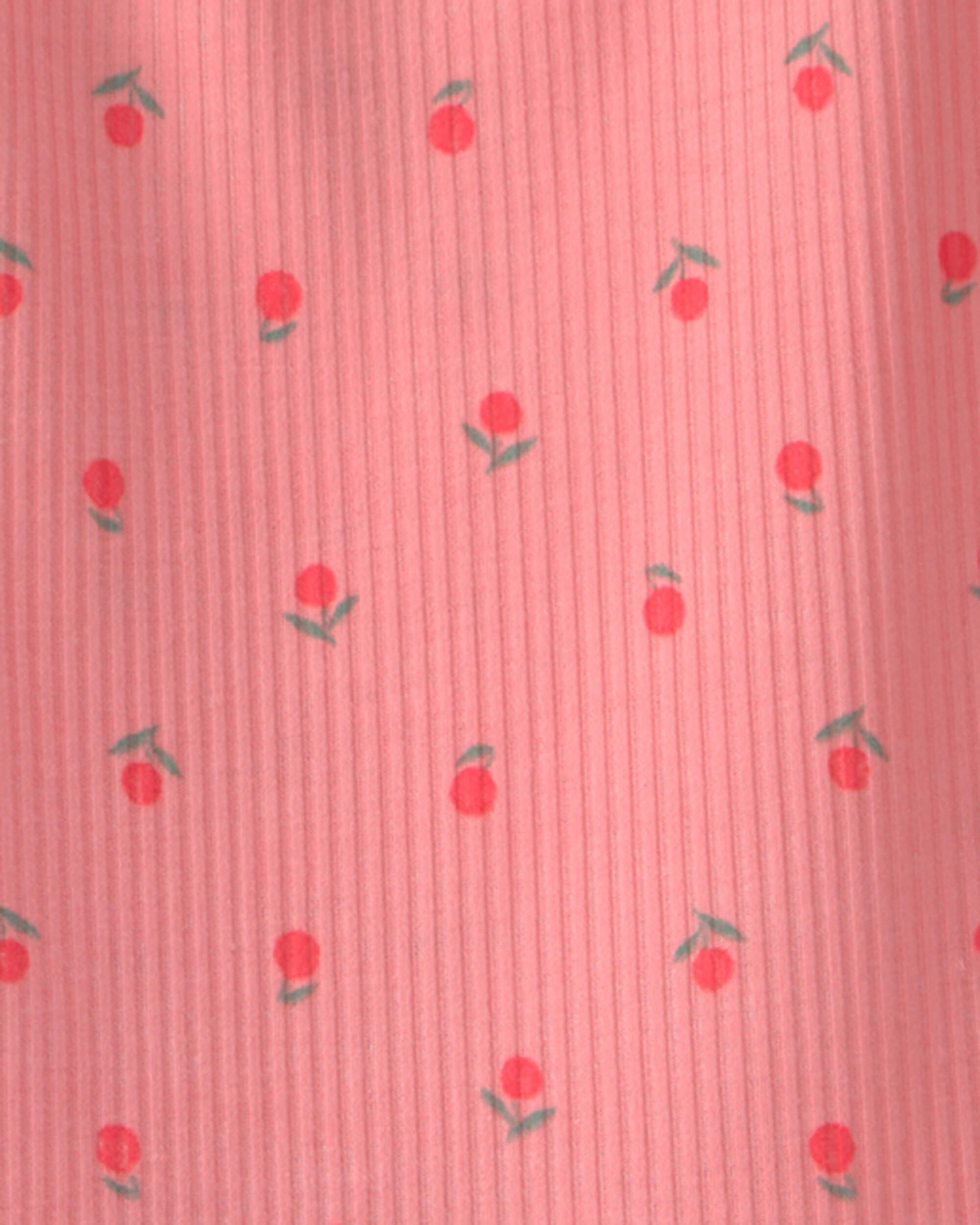 Girls Cherry Sleeveless Night Gown - Coral