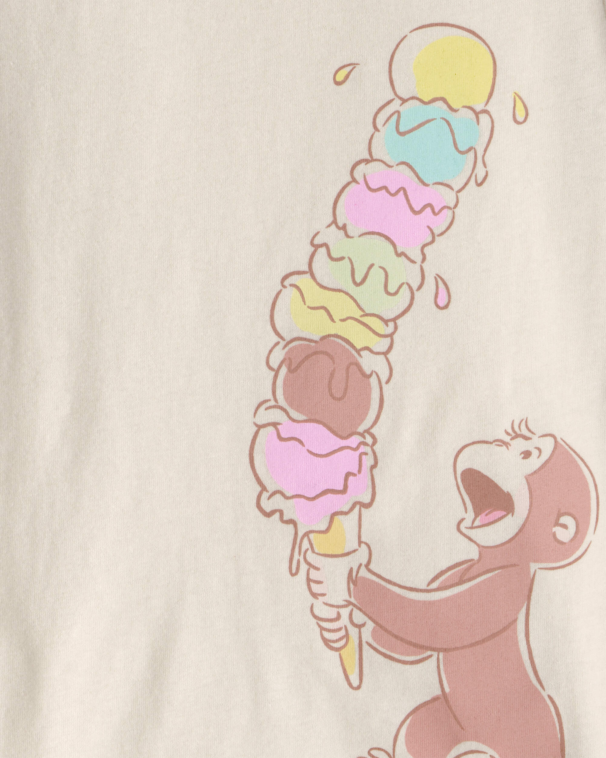 Toddler Girl Curious George Ice Cream Graphic Tee