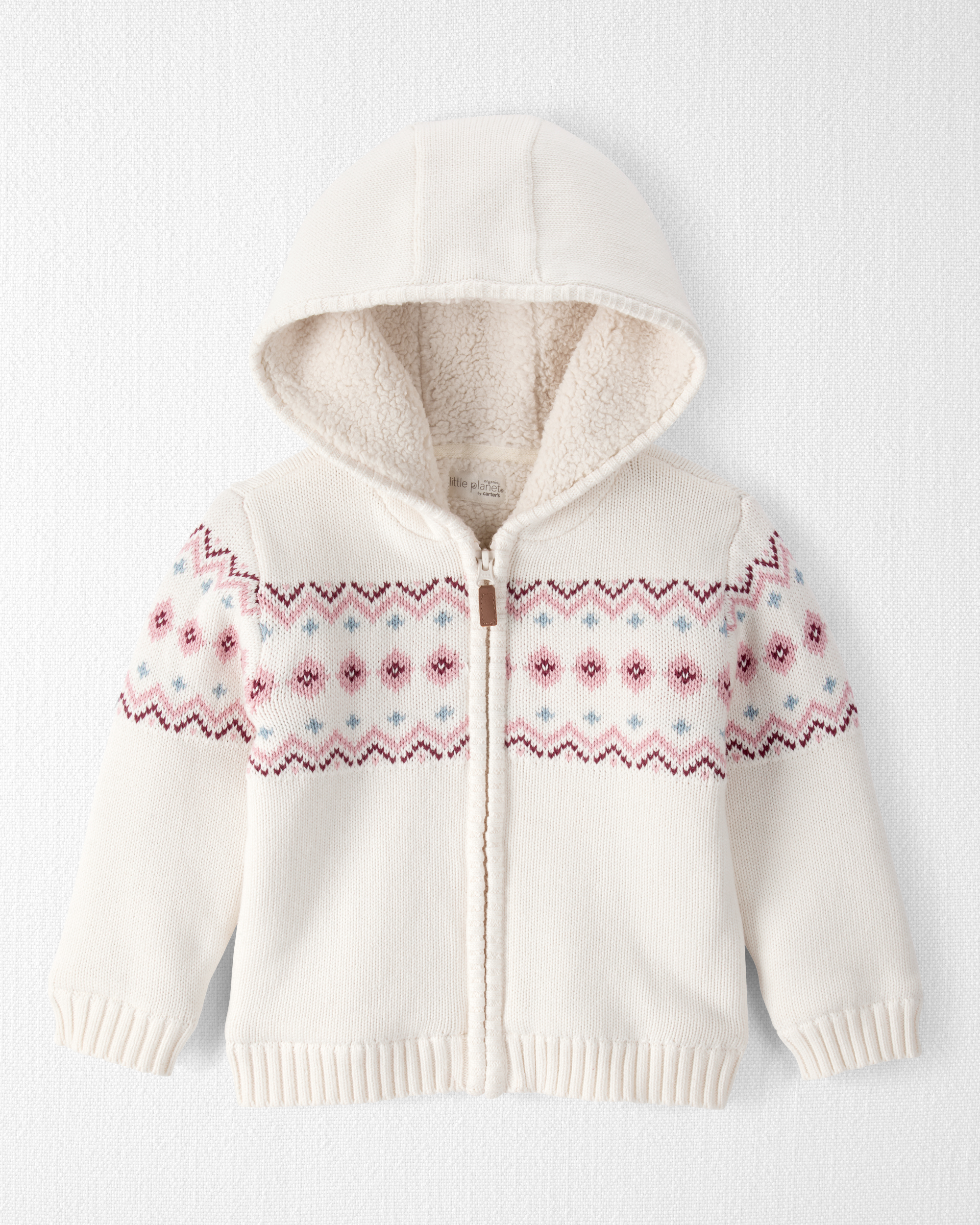 Toddler Girl Organic Cotton Fair Isle Sweater Knit