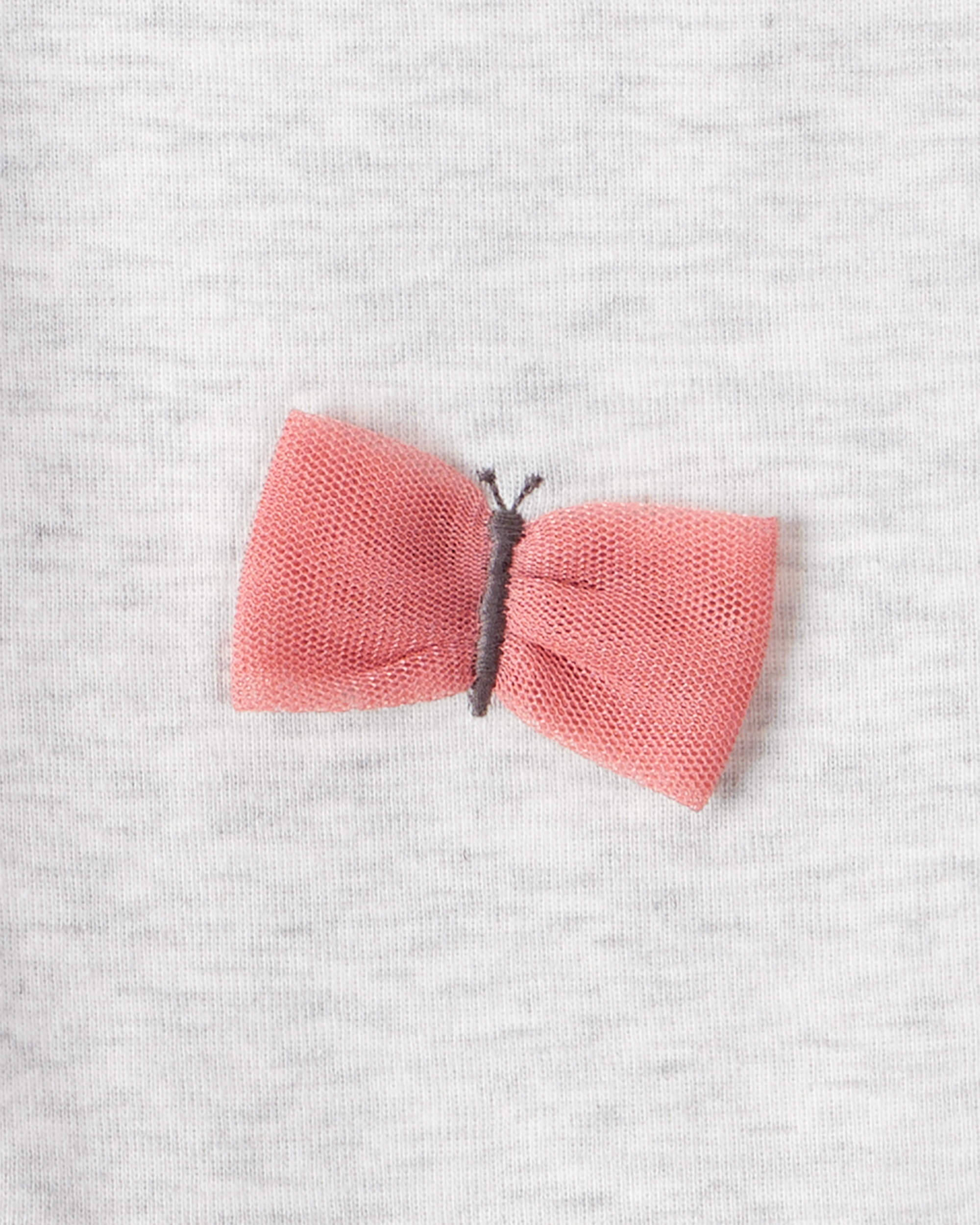 Baby Girl Butterfly Long-Sleeve Bodysuit & Pant Set - Grey/Pink