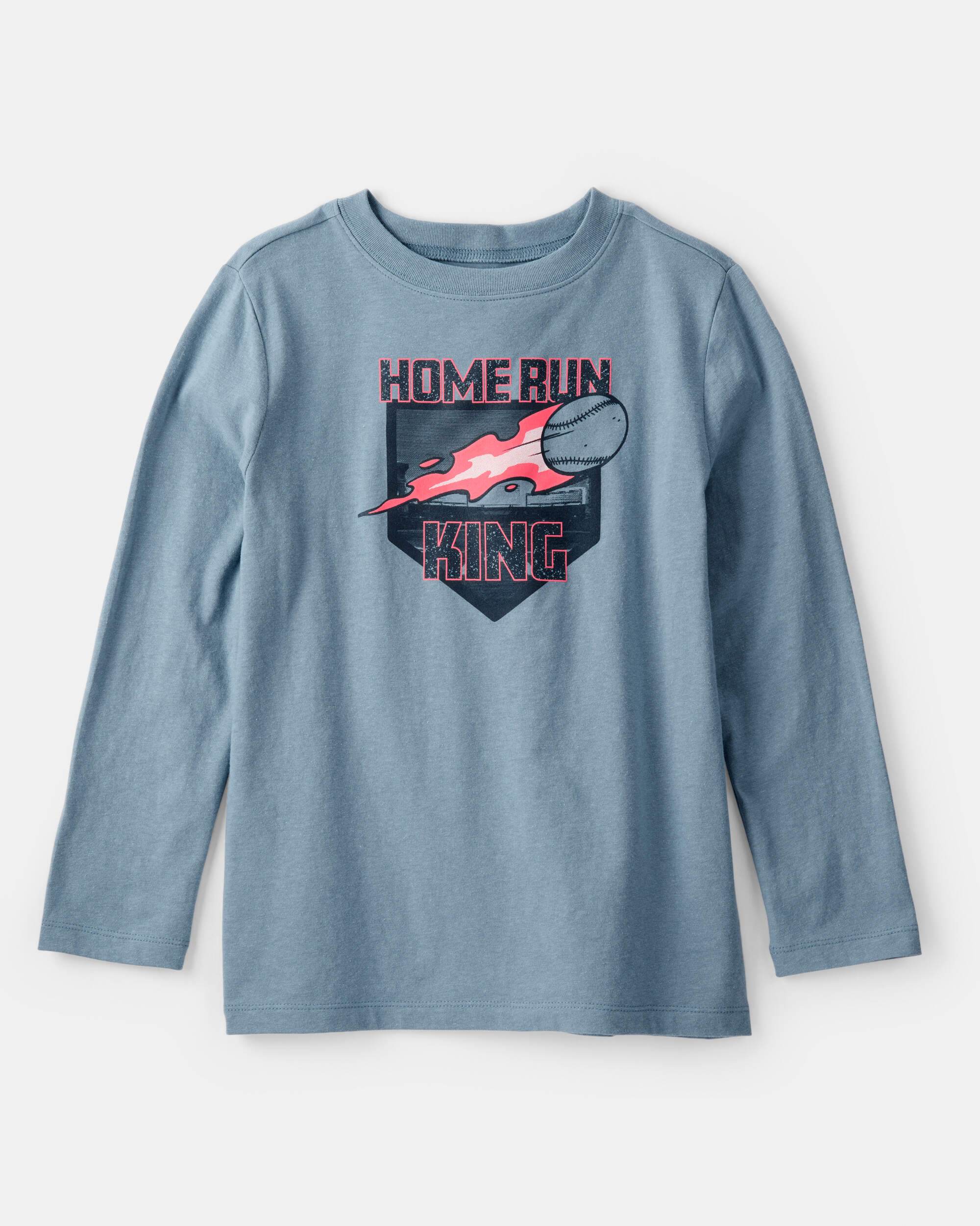 Boys Baseball Long-Sleeve Graphic Tee - Blue