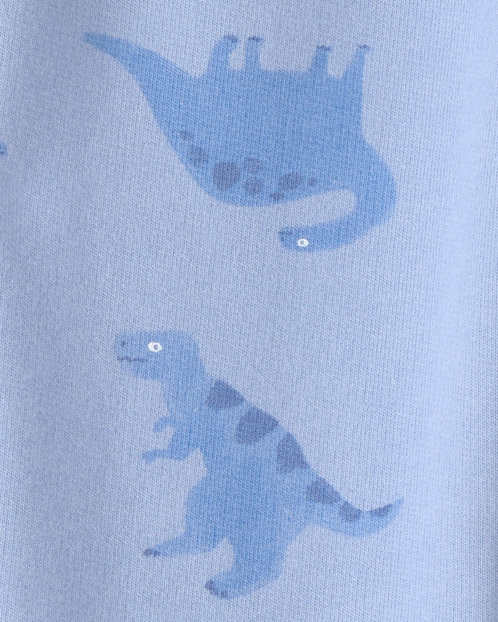 Toddler Boy Dinosaur French Terry Joggers - Blue