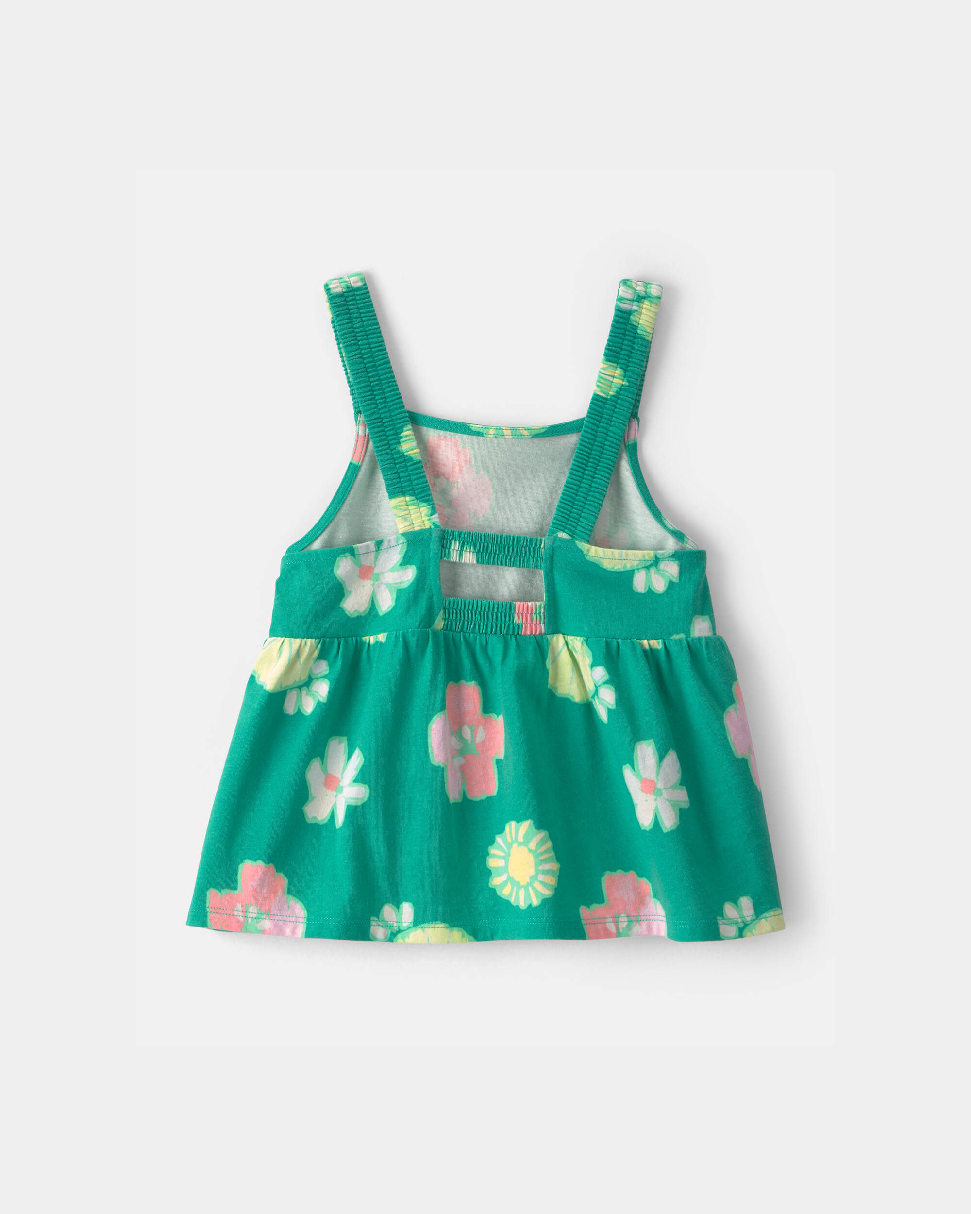 Girls Floral Tank Top - Green