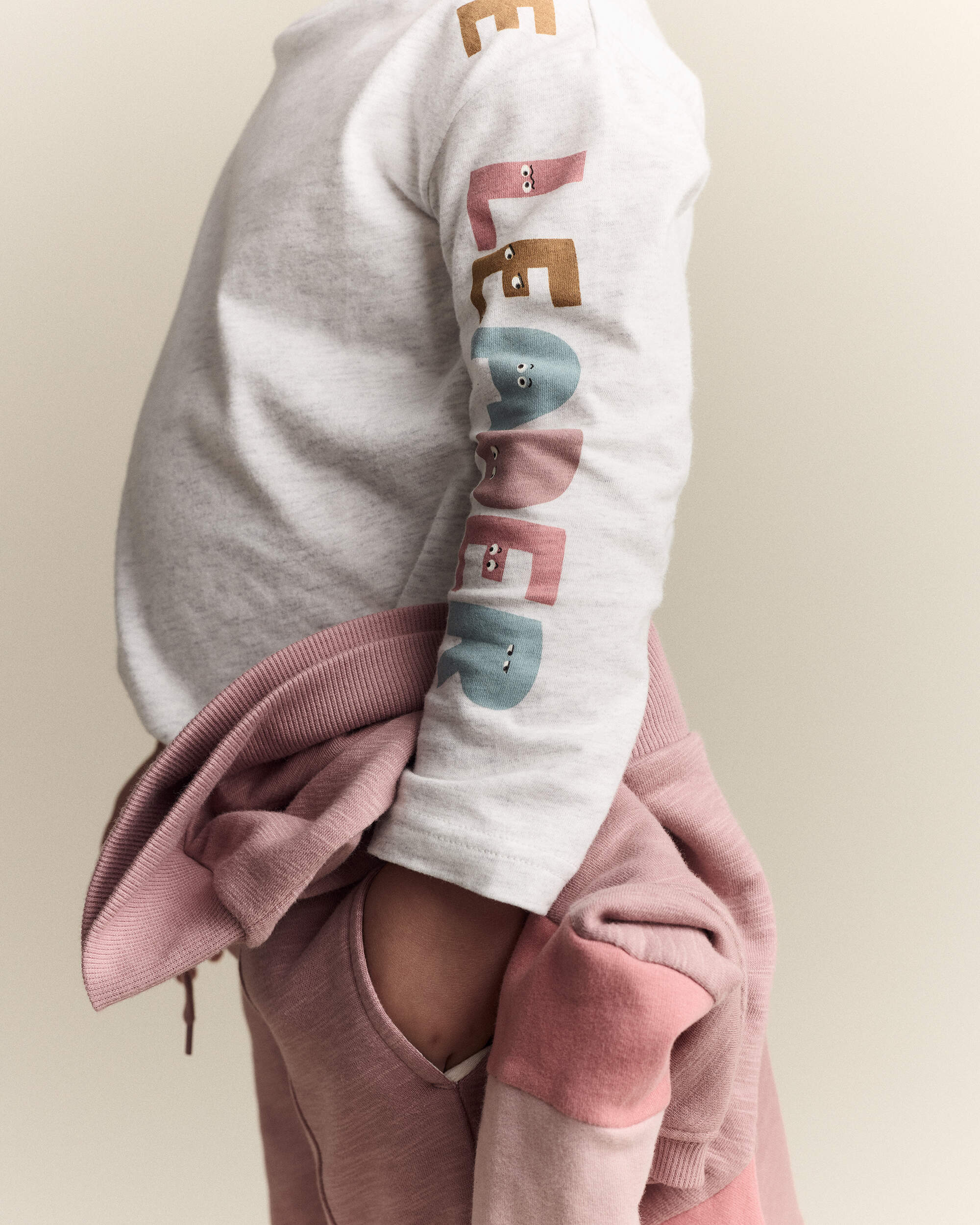 Toddler 'The Leader' Long-Sleeve Relaxed Graphic Tee - Light Heather Grey