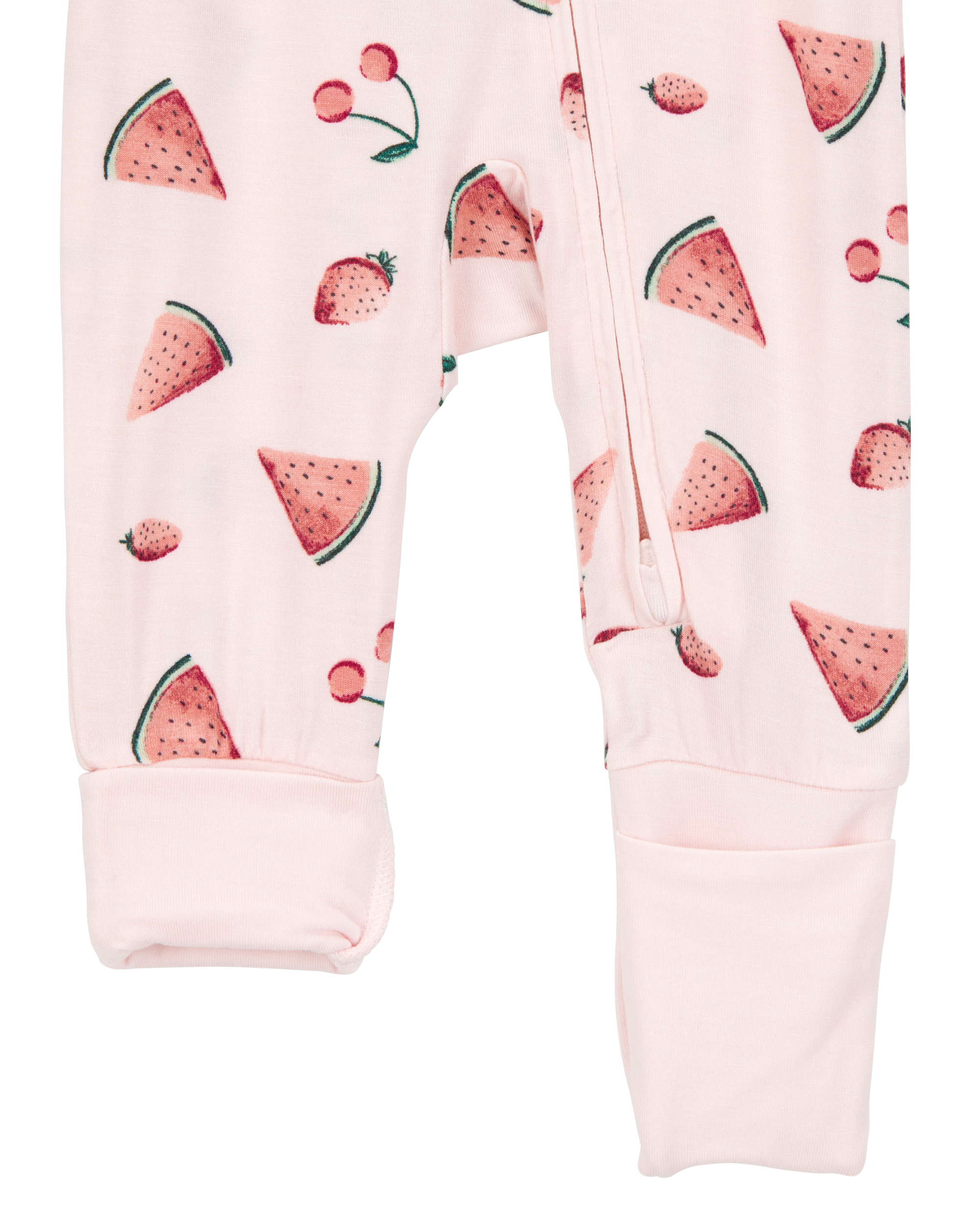 Baby Girl Watermelon 2-Way Zip PurelySoft Footless Sleeper