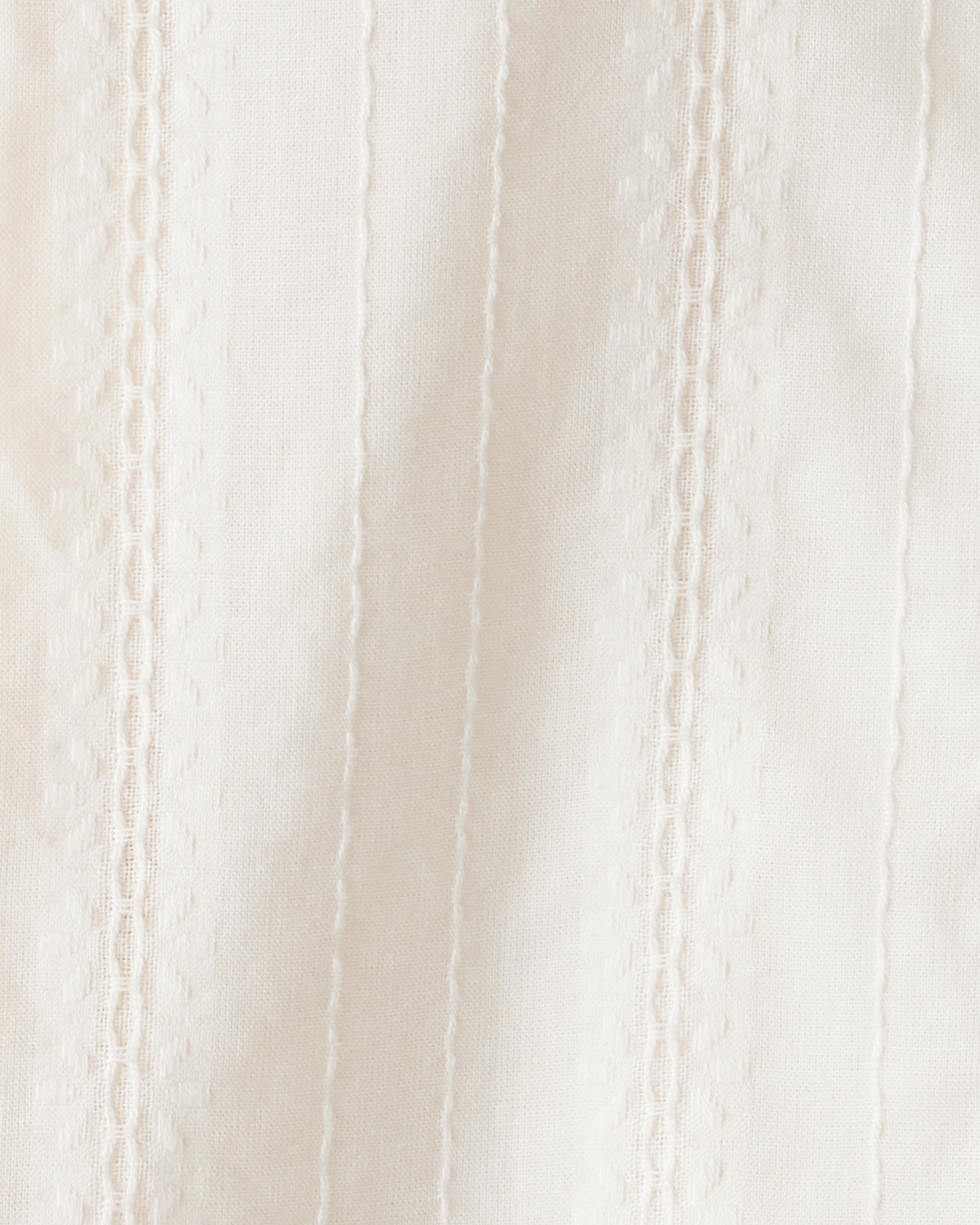 Toddler Girl Cotton Long-Sleeve Button-Down - White