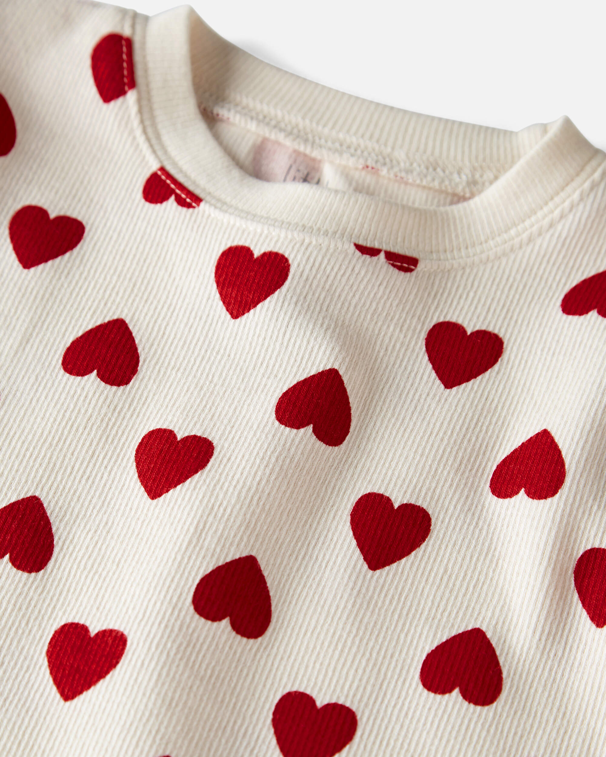 Toddler 2-Piece Organic Cotton Pyjamas Hearts