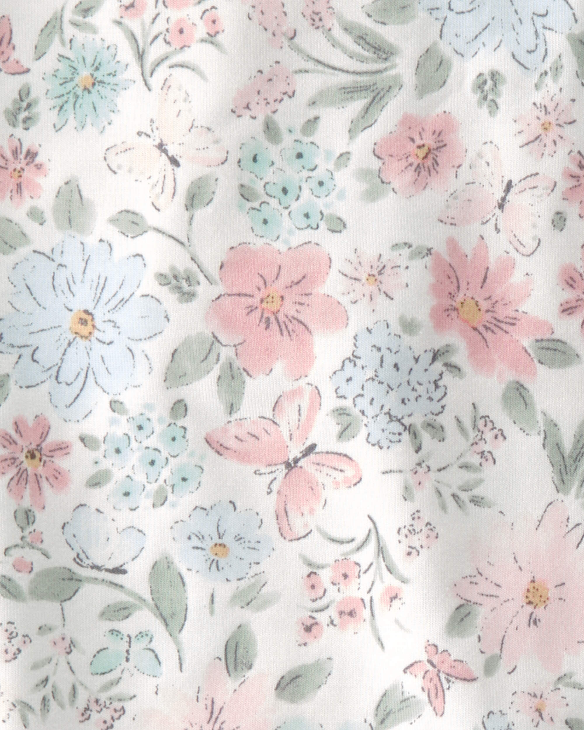 Baby Girl 2-Pack Butterfly Garden PurelySoft Sleeper Gowns - Pink