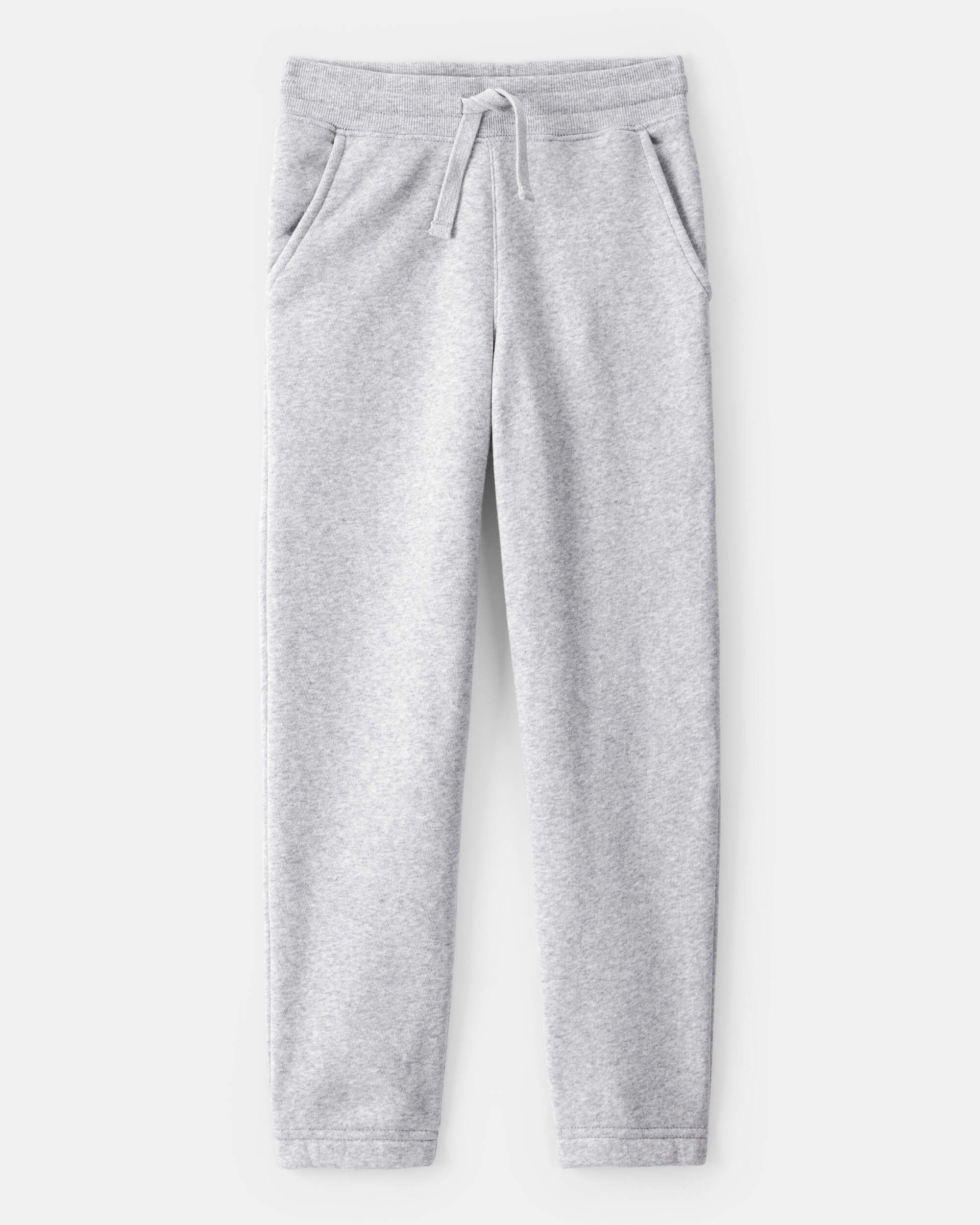 Grey Boys Solid Fleece Drawstring Joggers - Grey | Carter's