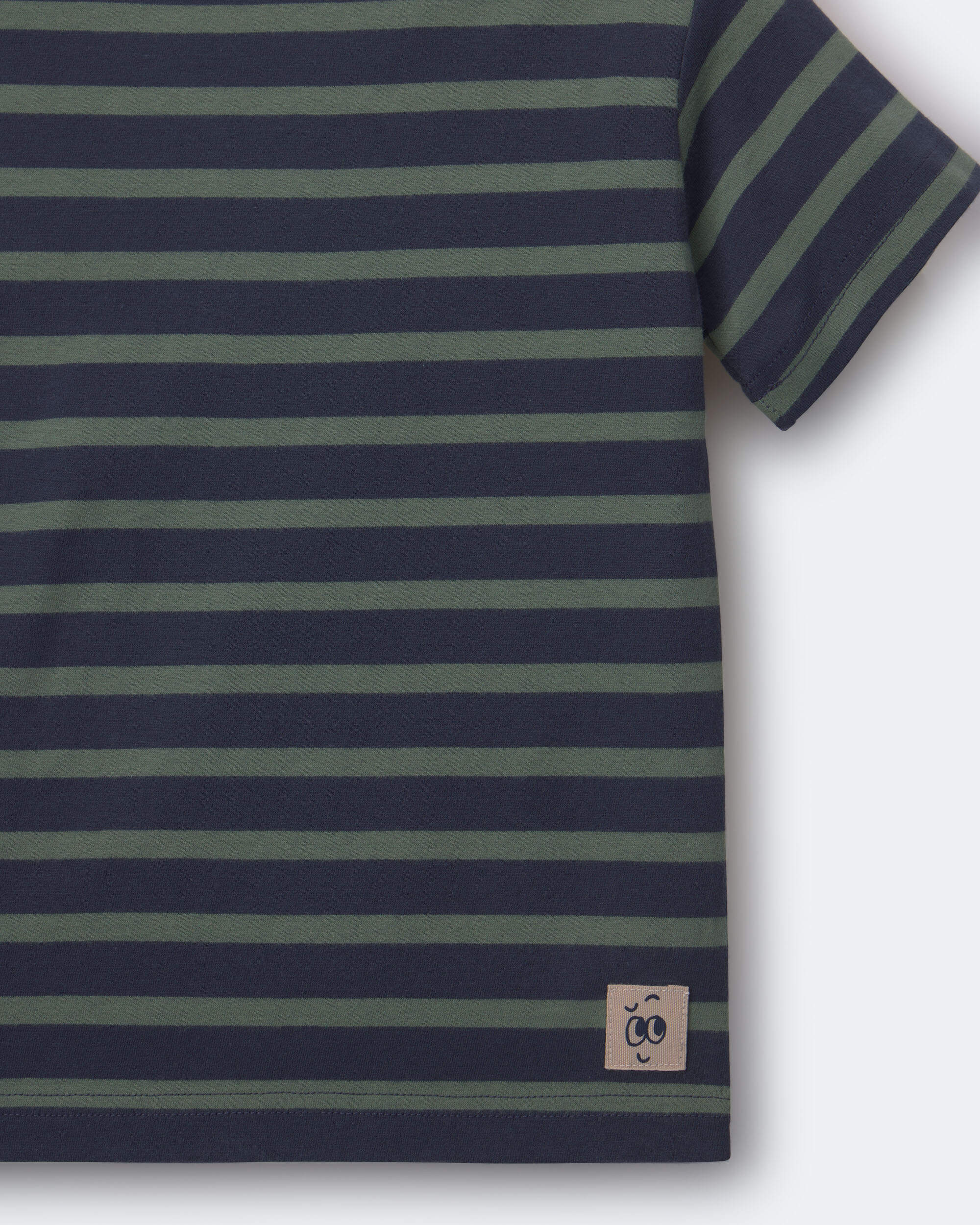 Toddler Boy Relaxed Tee Stripes - Navy/Beige