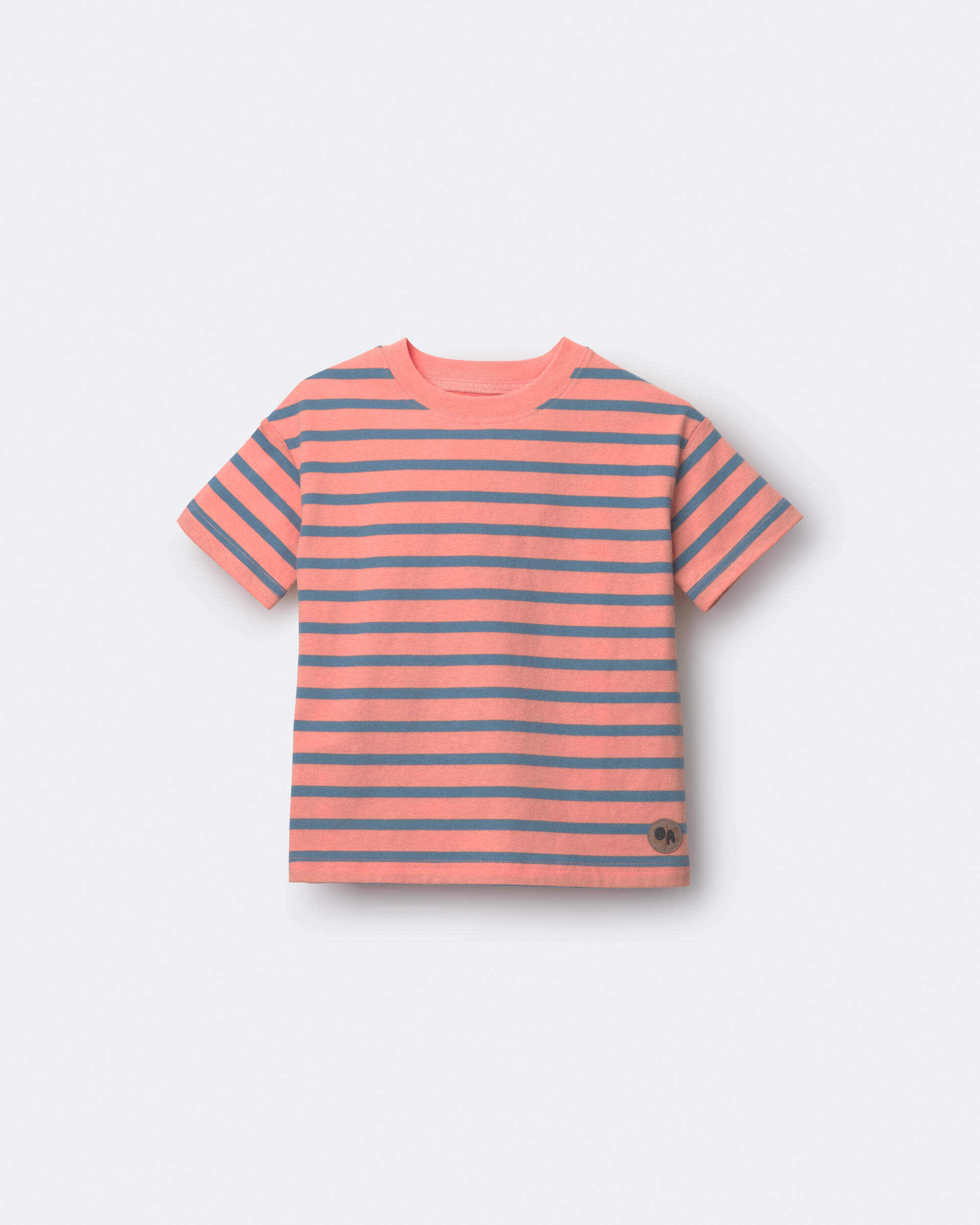 Toddler Boy Relaxed Tee Stripes - Orange/Blue