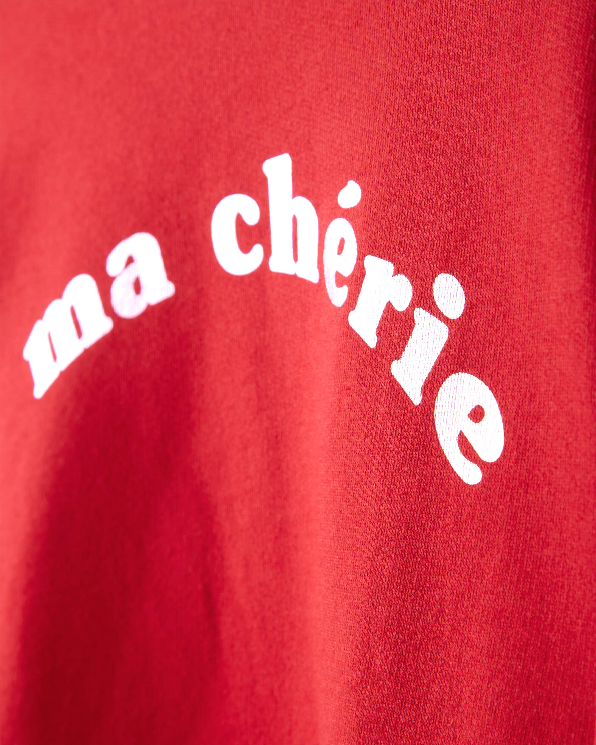 Girls Ma Chérie French Terry Long-Sleeve Top - Red