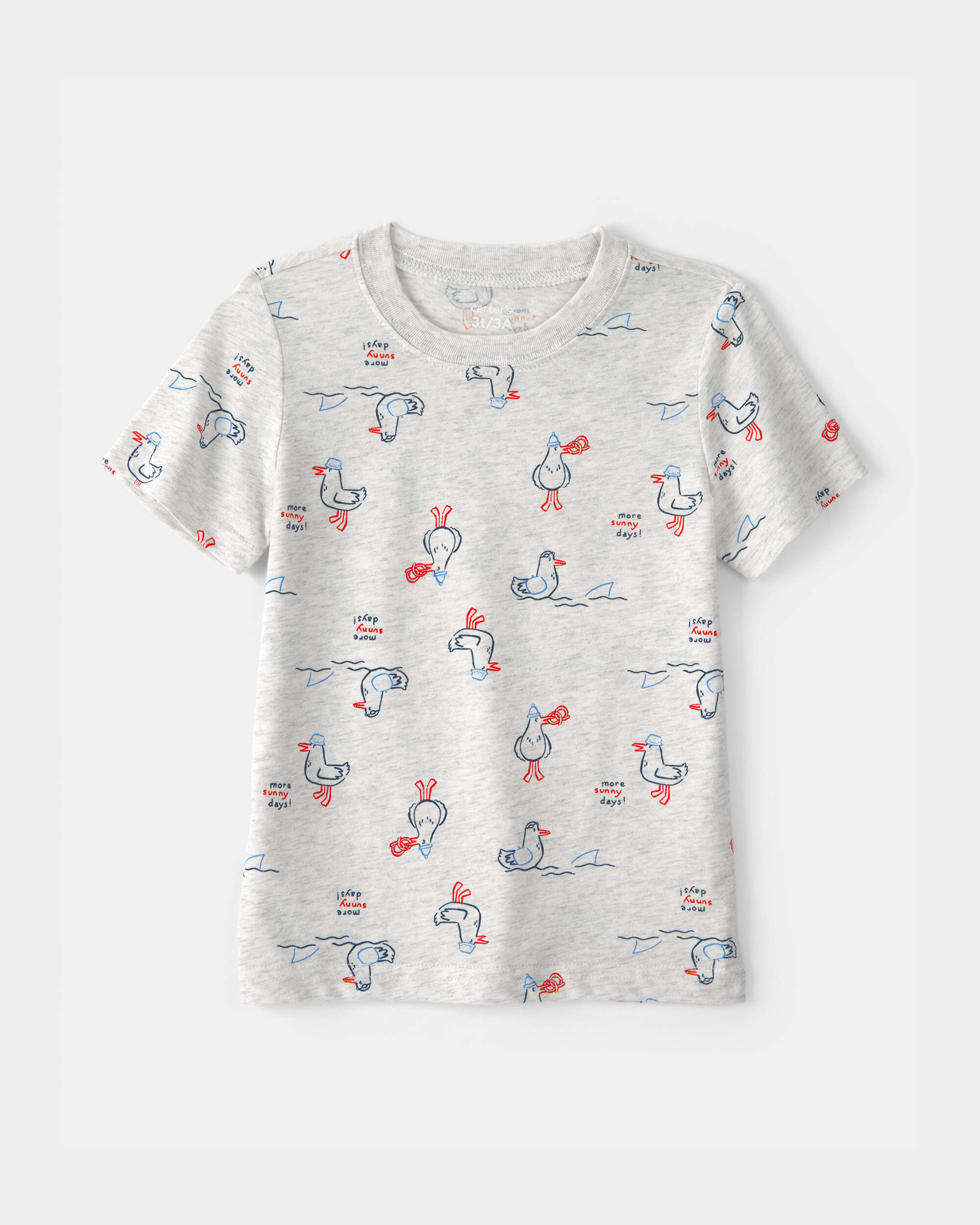 Toddler Pelican T-Shirt - Grey