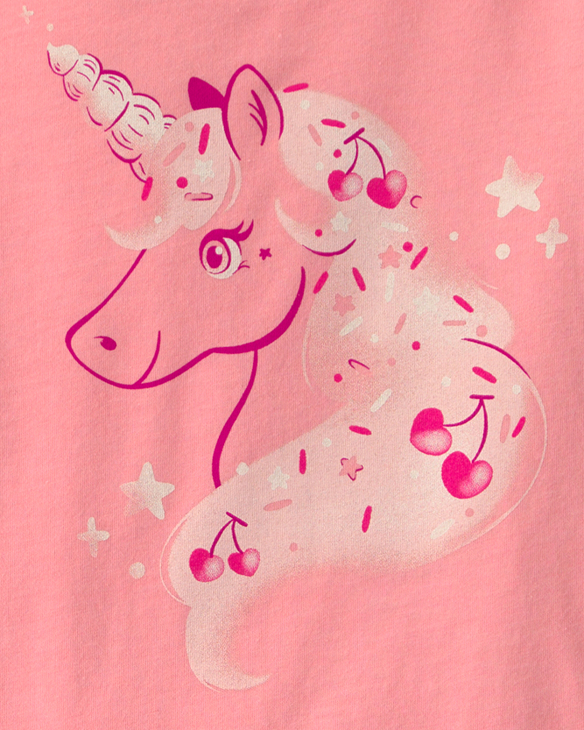 Toddler Girl Unicorn Graphic Tee – Pink