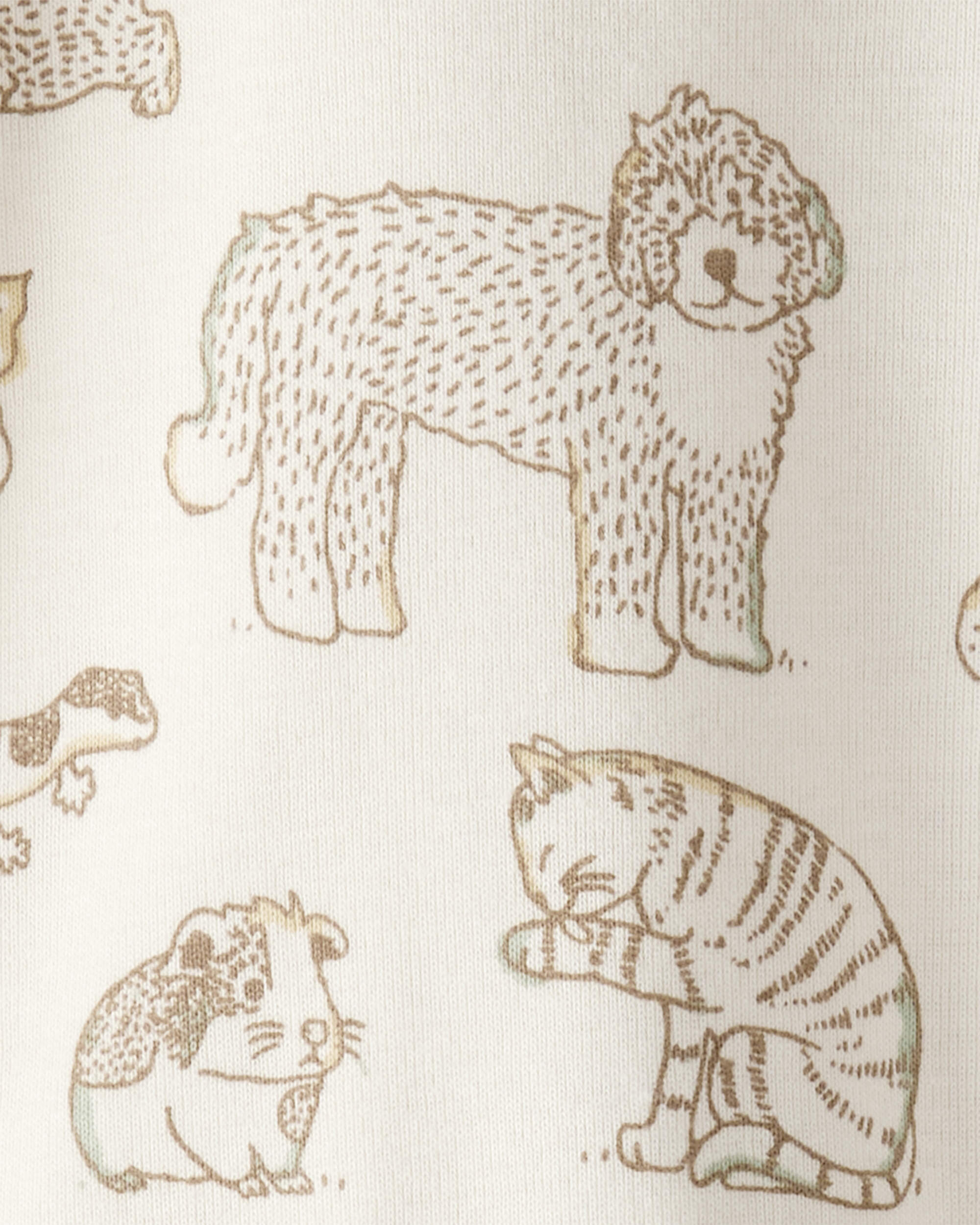 Baby Pet Print Organic Cotton 2-Piece Pyjamas