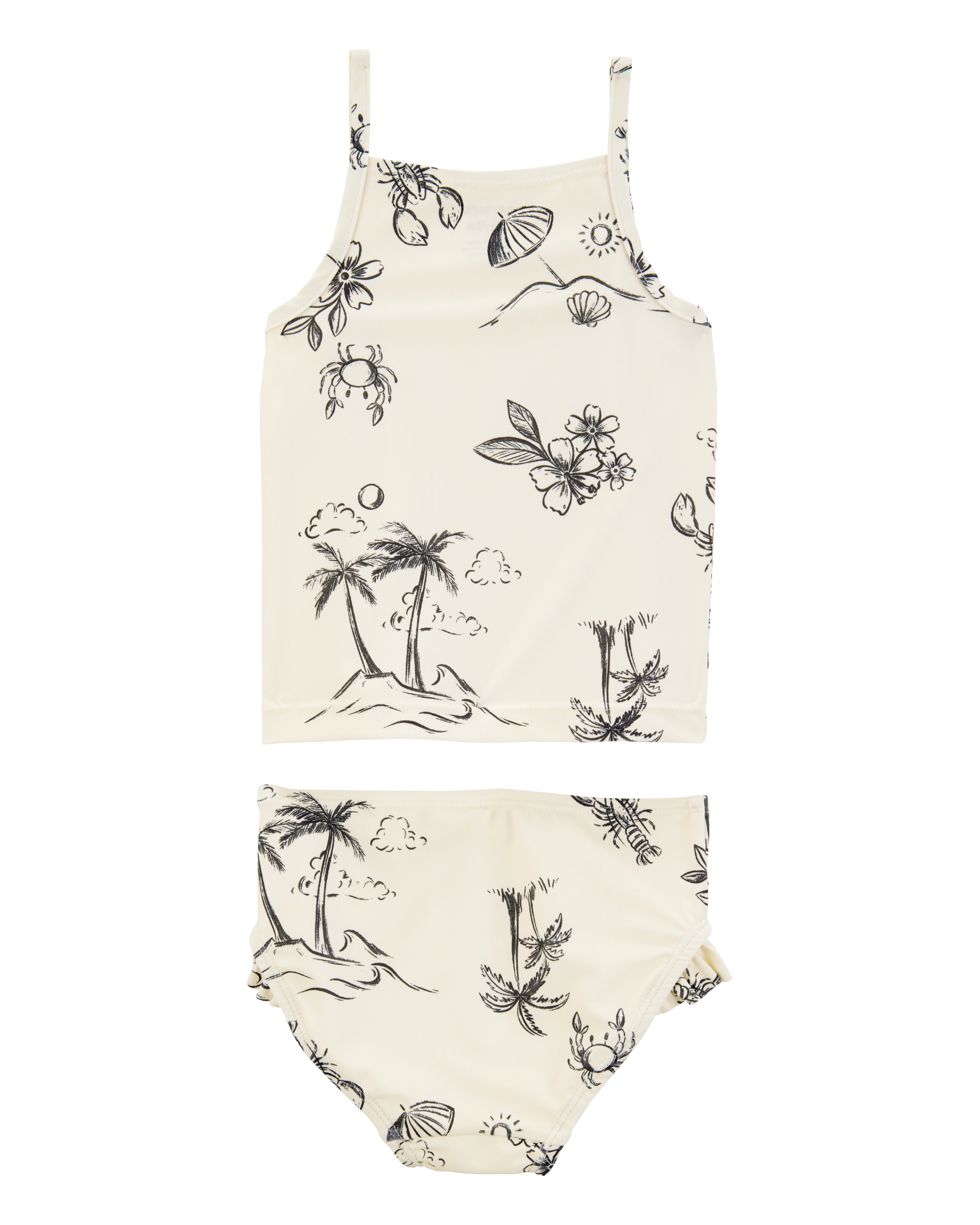 Toddler 2-Piece Beach Print Tankini Set
