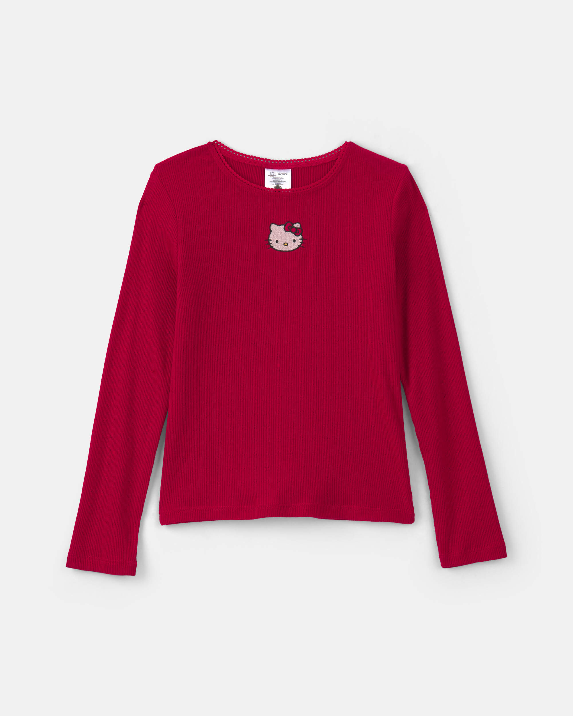 Girls Hello Kitty® Heart Long-Sleeve Top - Red