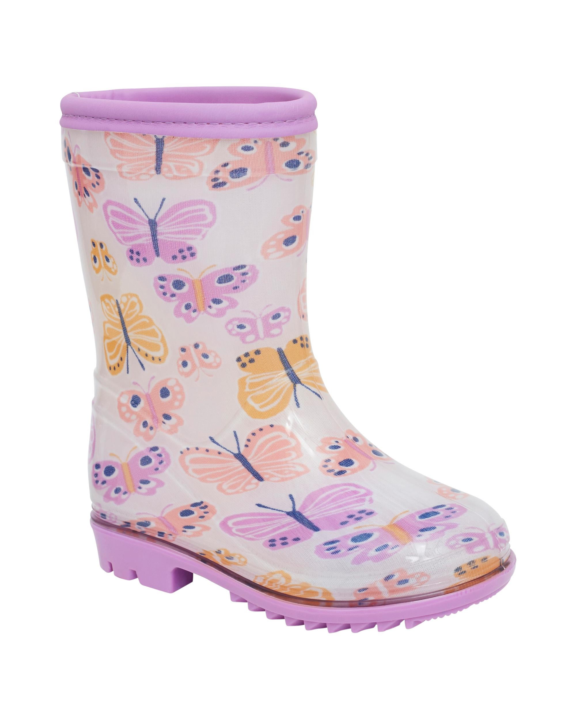 Butterfly Print Rain Boots