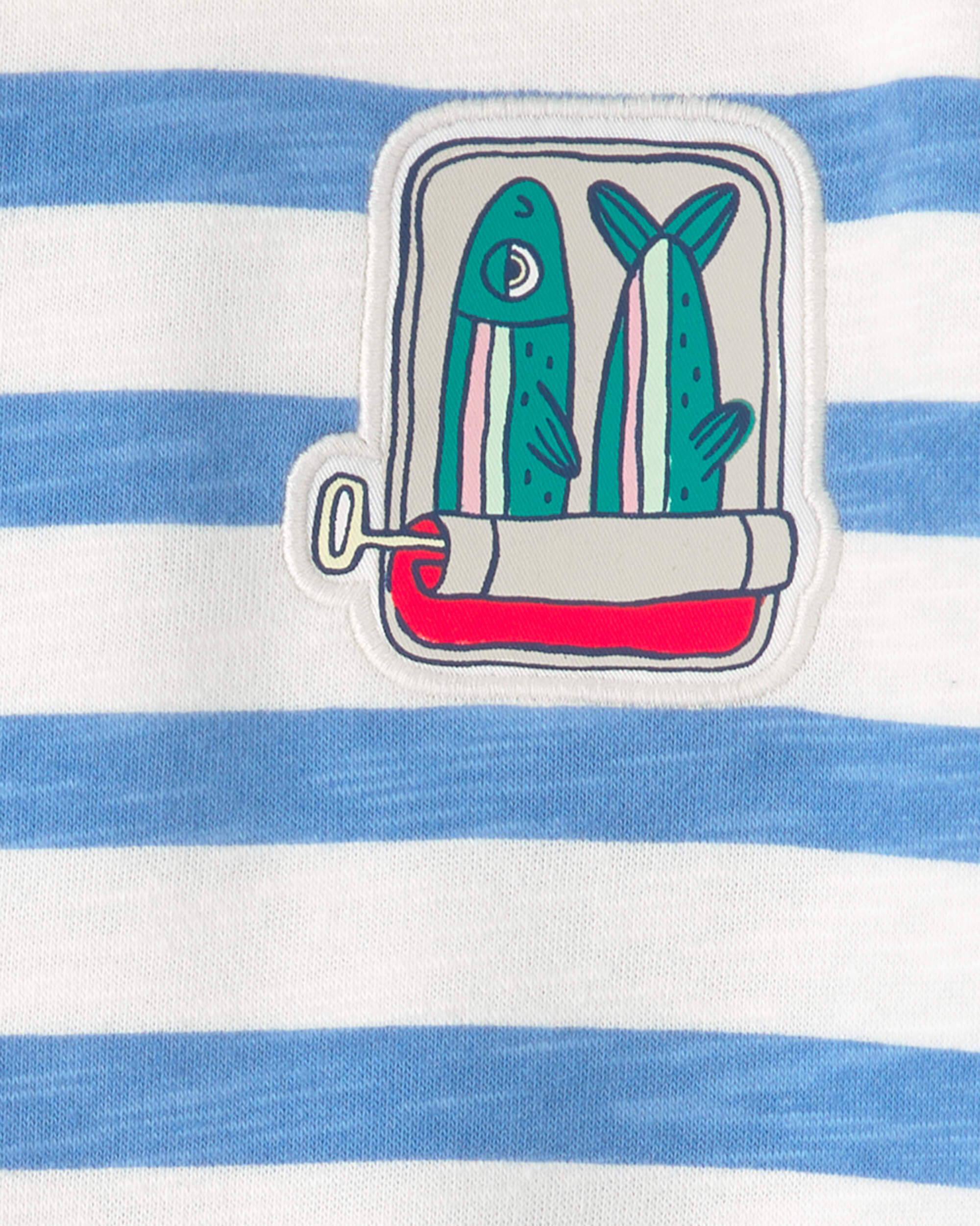 Toddler Boy Striped French Terry Pullover Sweatshirt - Blue/White