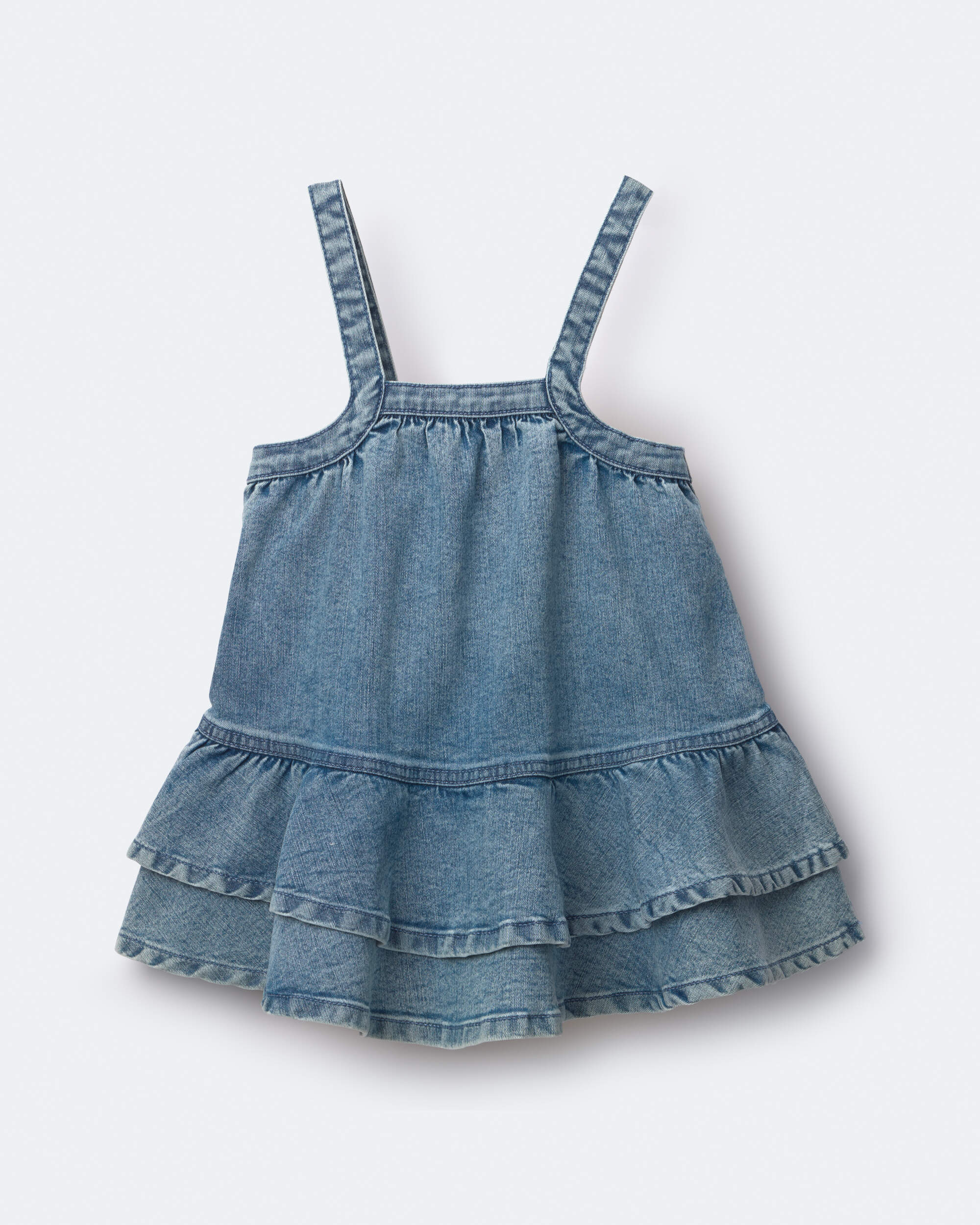 Toddler Girl Ruffle Denim Skirtall Avenue Wash - Blue