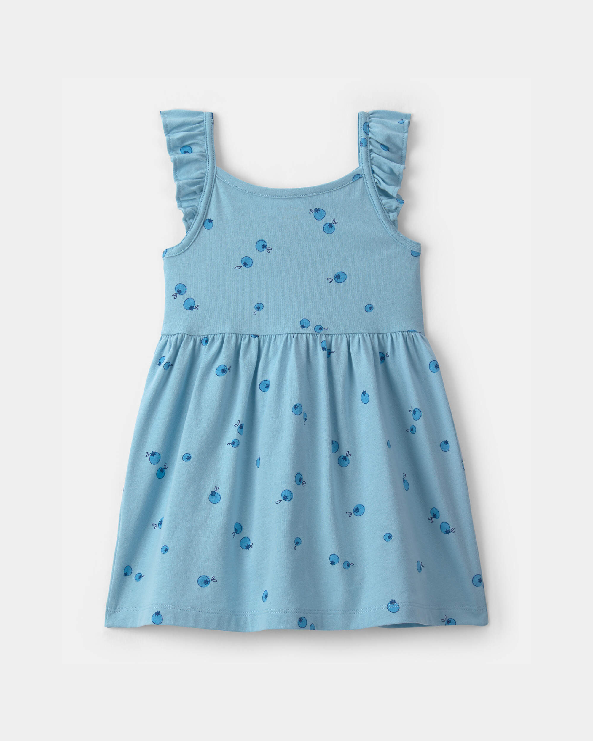 Toddler Girl Blueberry Sleeveless Dress - Blue