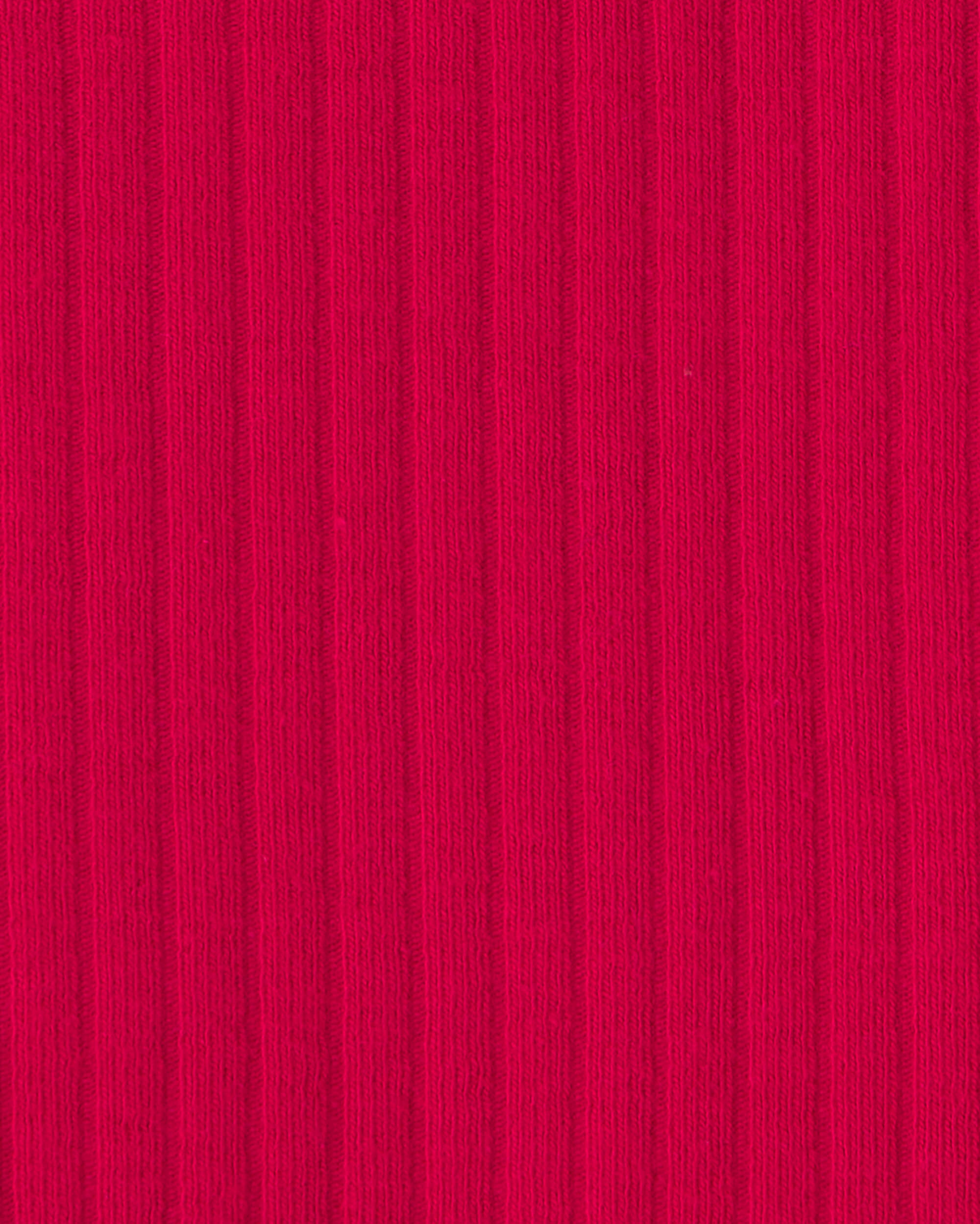 Baby Girl Rib Bike Shorts - Red