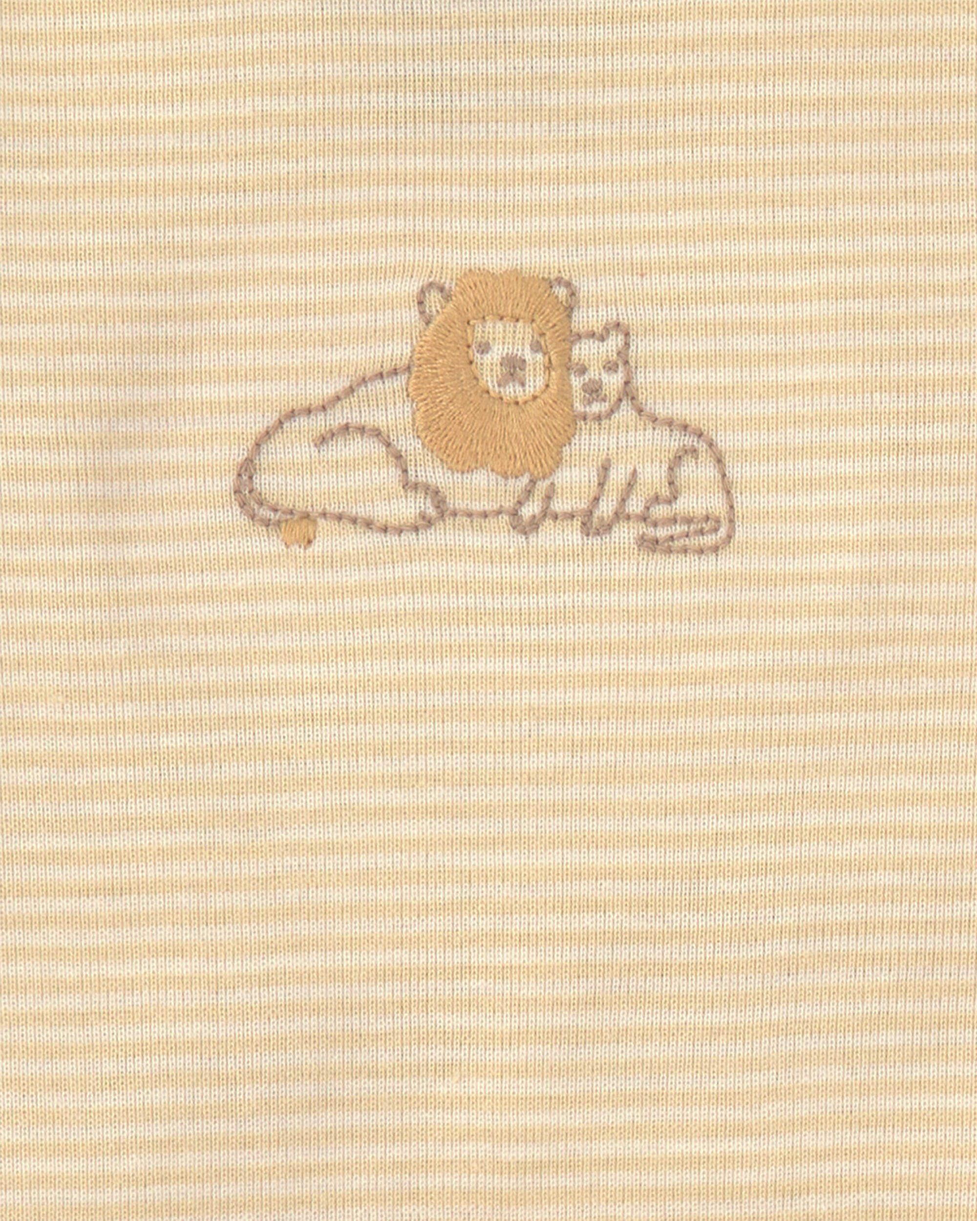 Baby 3-Piece Lion Bodysuit & Pant Set - Yellow/Ivory