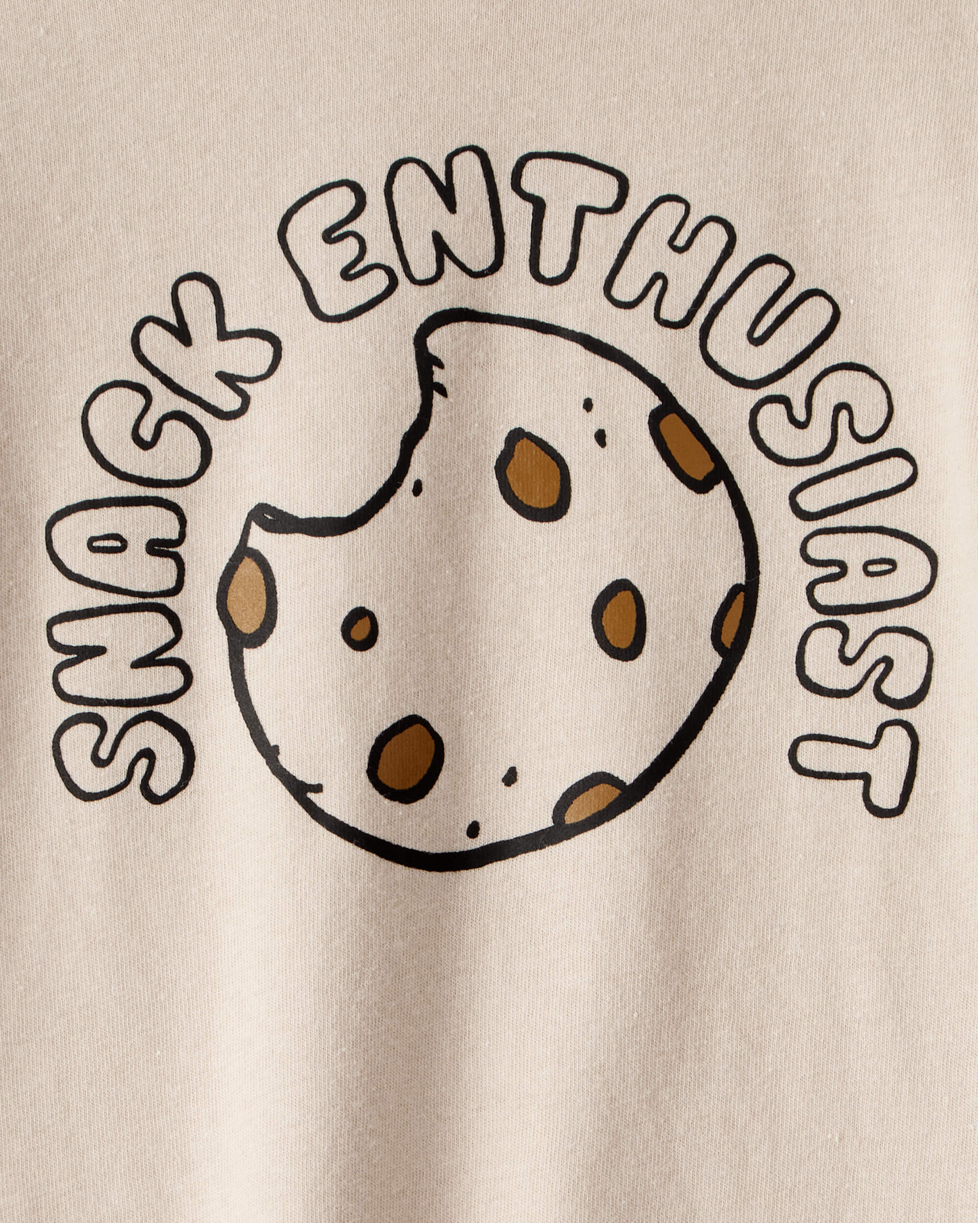 Toddler Boy Snack Enthusiast Long-Sleeve Graphic Tee - Tan