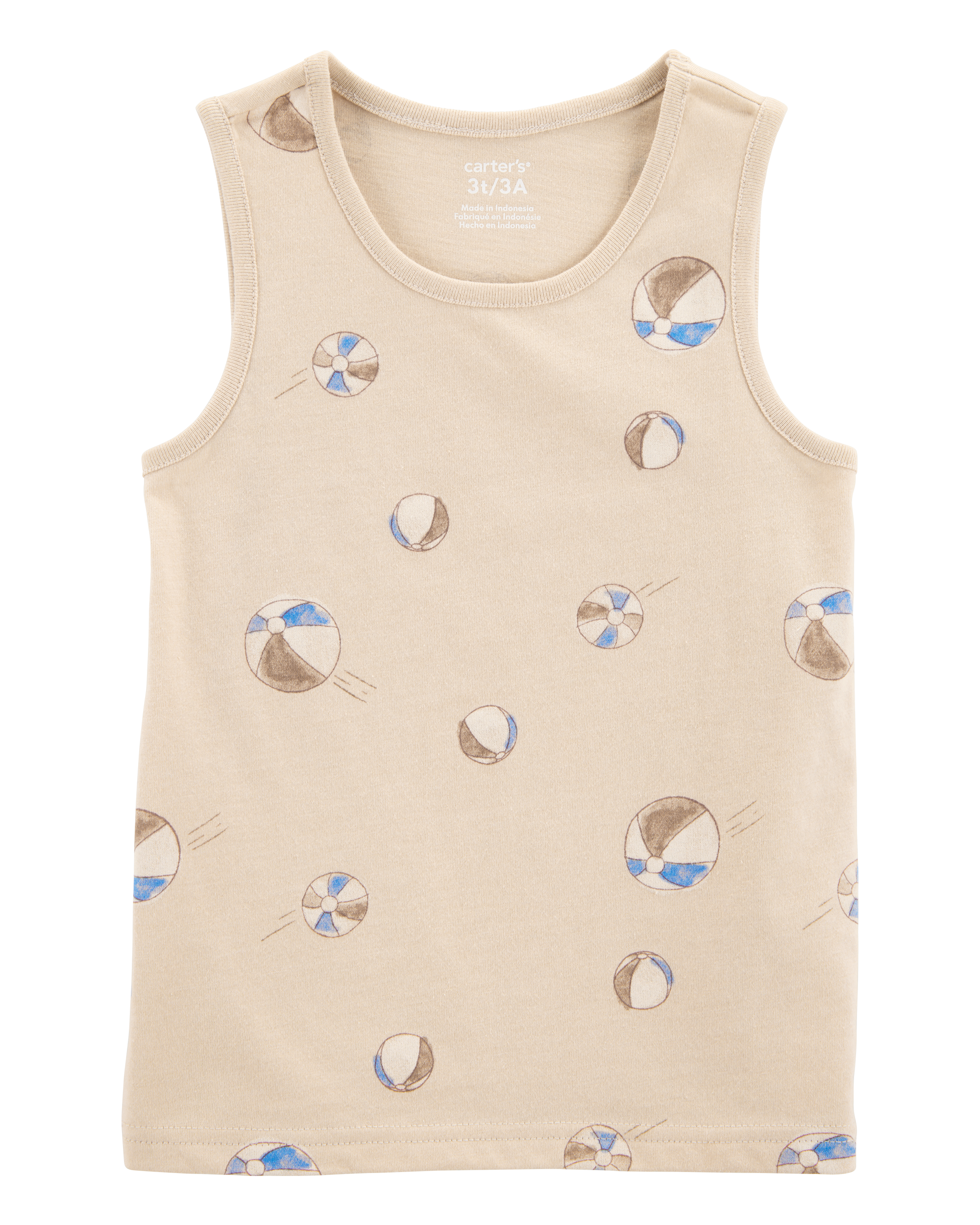 Baby Beach Ball Graphic Tank - Tan