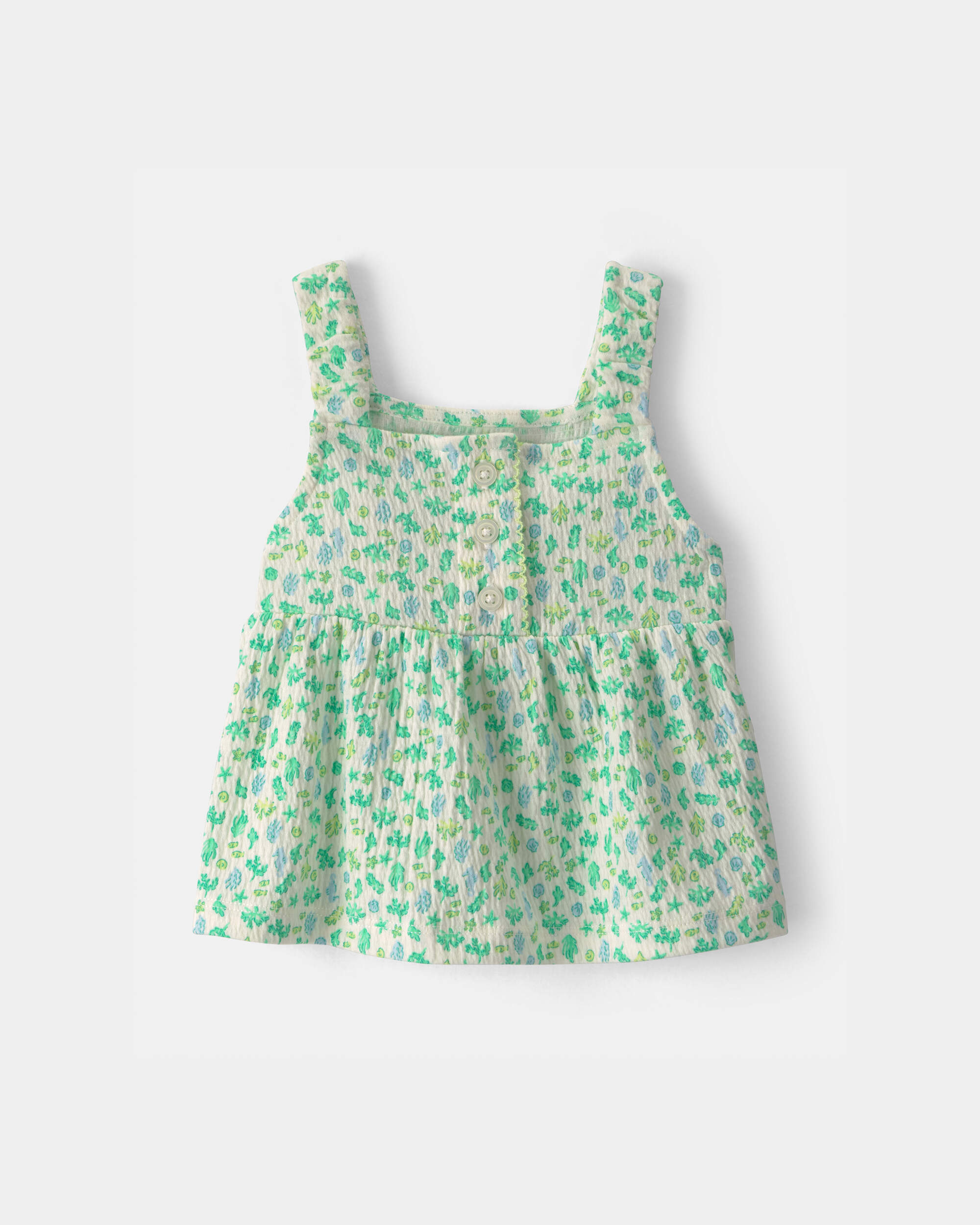 Baby Girl Floral Tank Top - Green