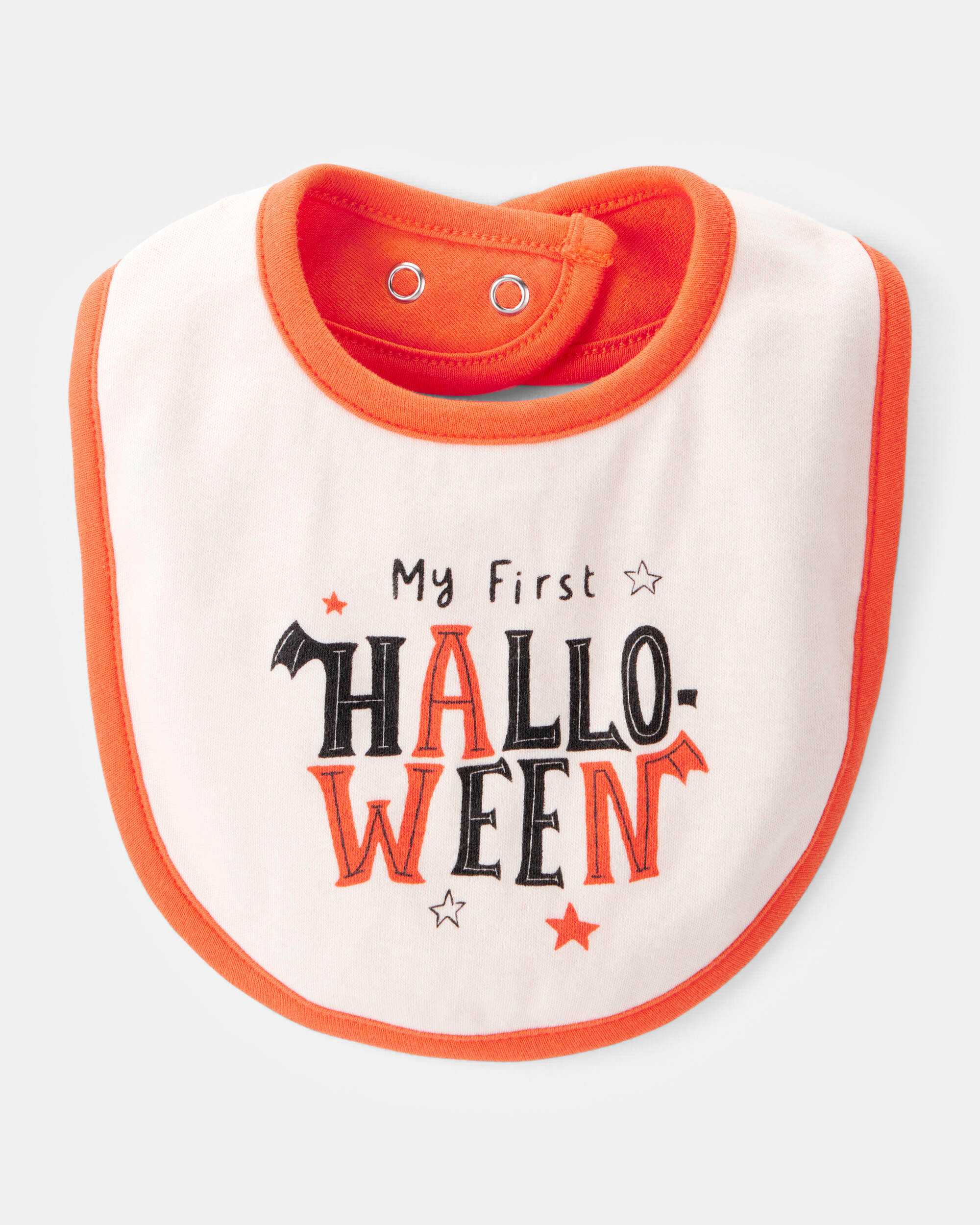 Baby My First Halloween Teething Bib - Orange/White