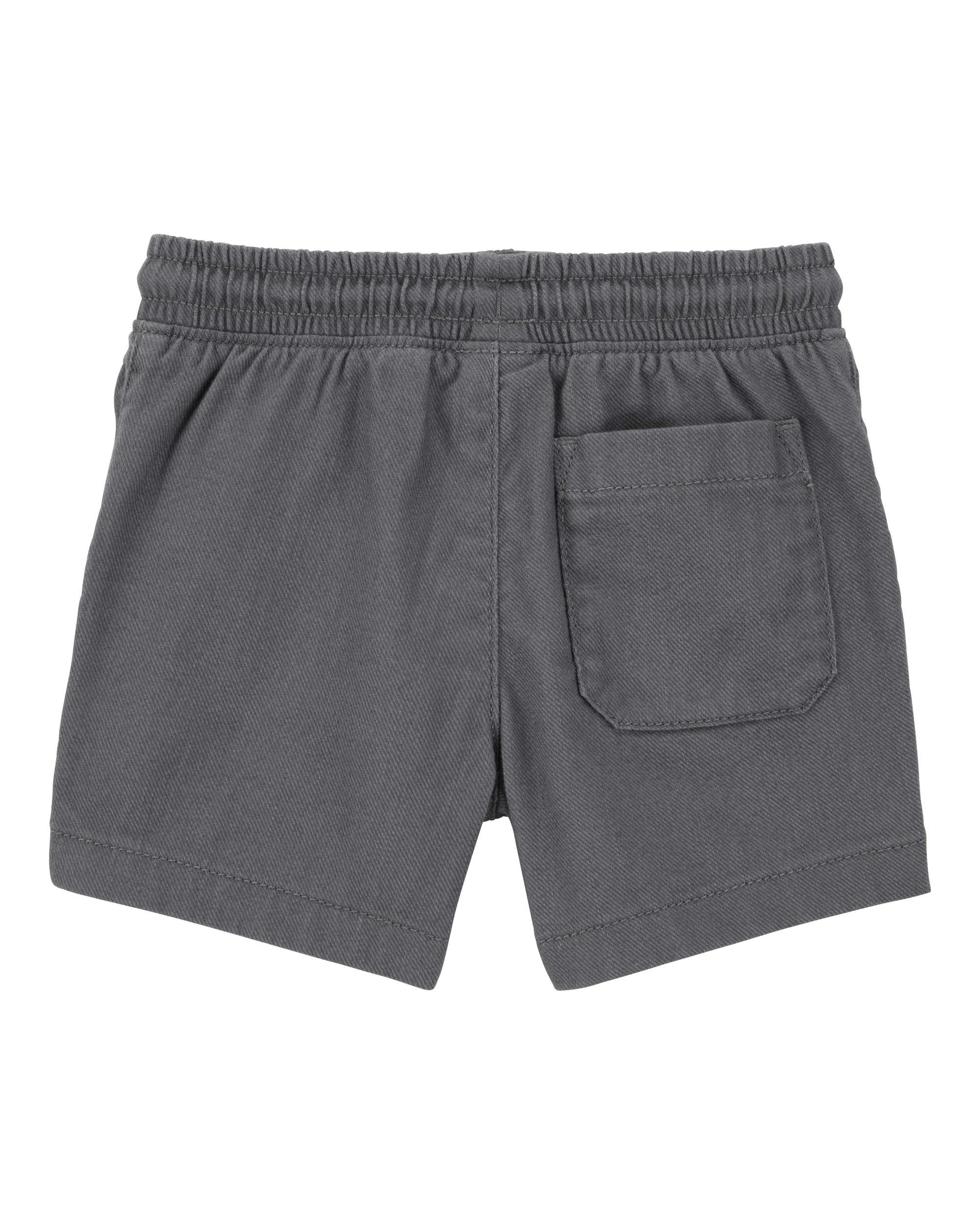 Toddler Pull-On Twill Shorts - Grey