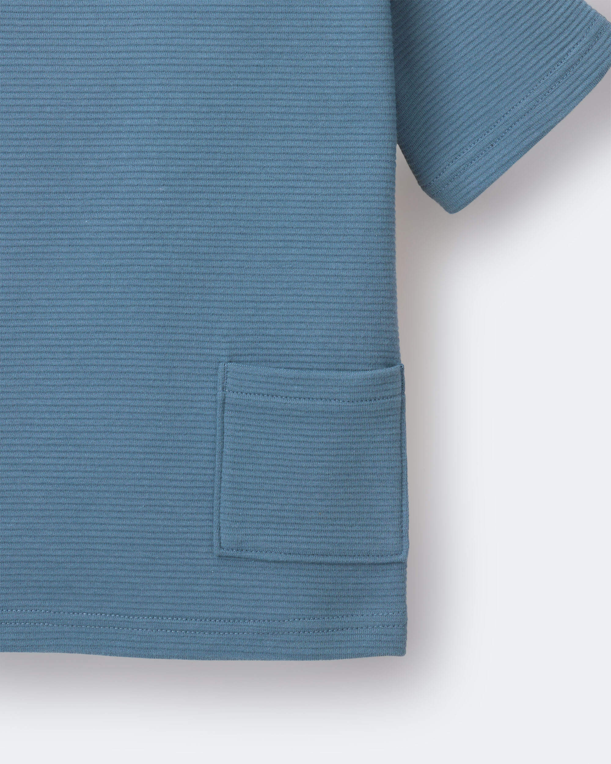 Toddler Boy Henley Tee with Pocket - Slate