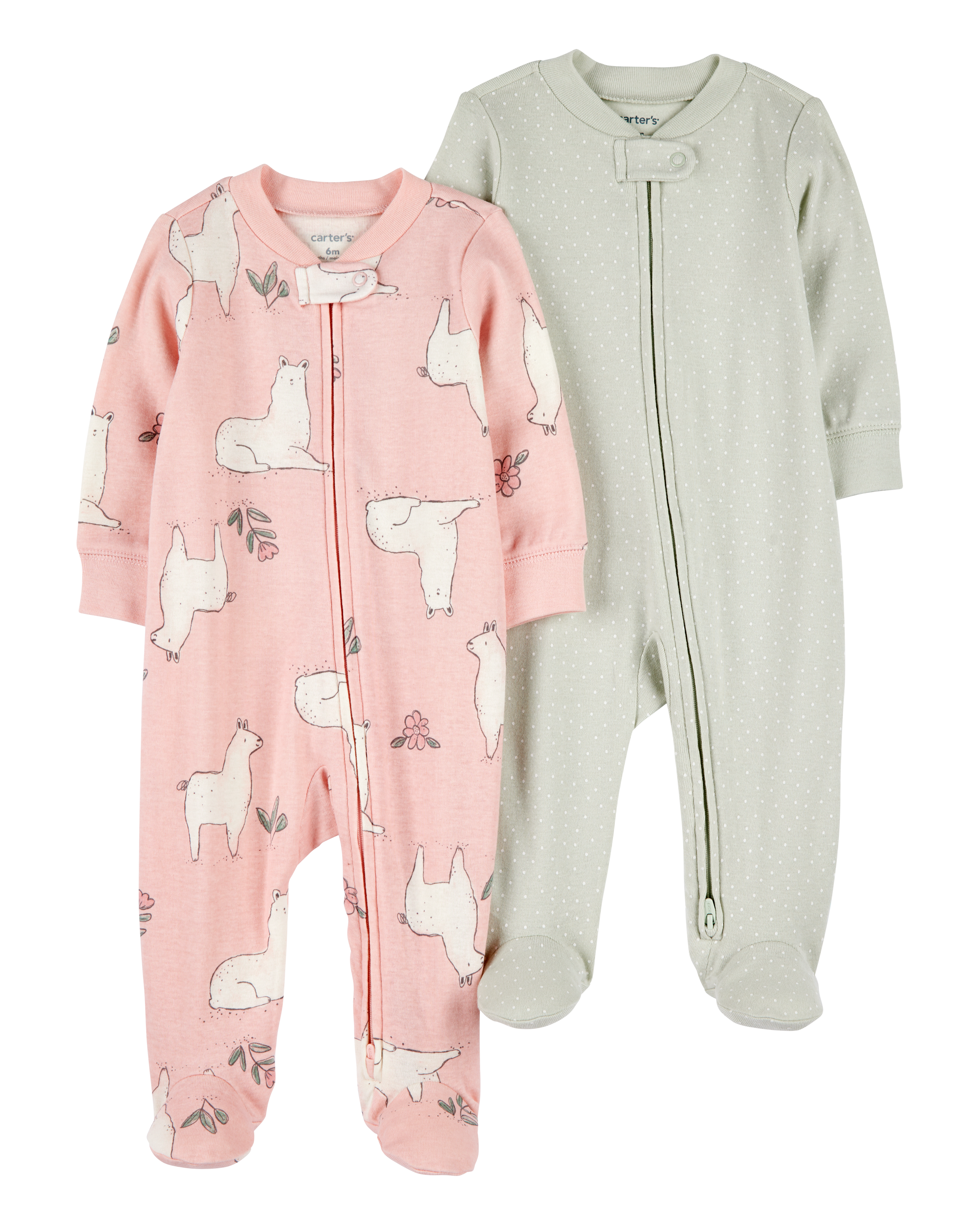 Baby 2-Pack 2-Way Zip Cotton Sleeper