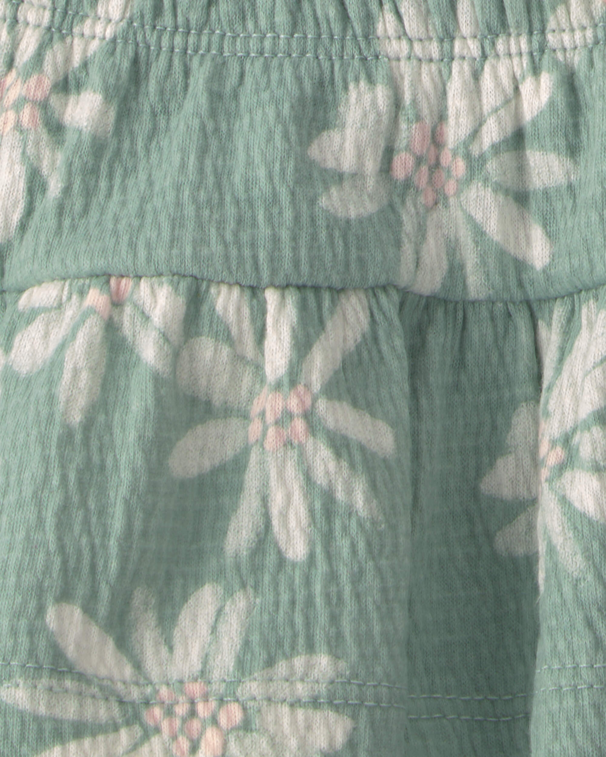 Baby Girl 2-Piece Tank Top & Floral Skort Set - Cream/Green