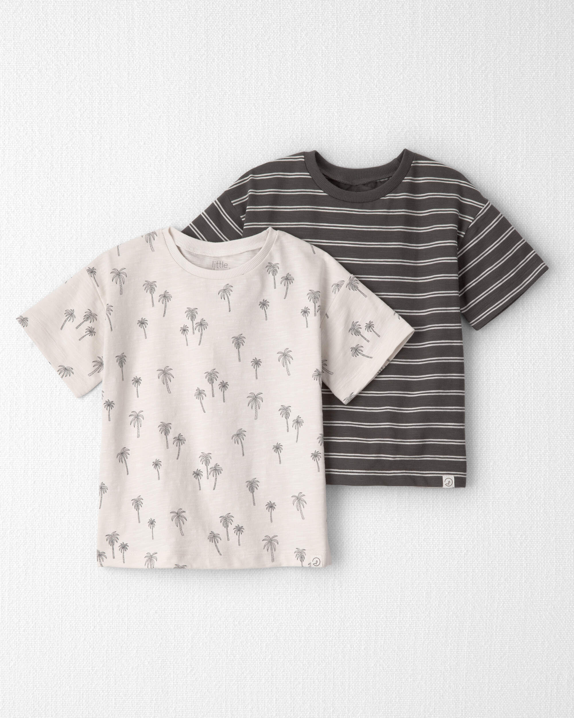 Toddler Boy 2-Pack Organic Cotton T-Shirts Palm Trees