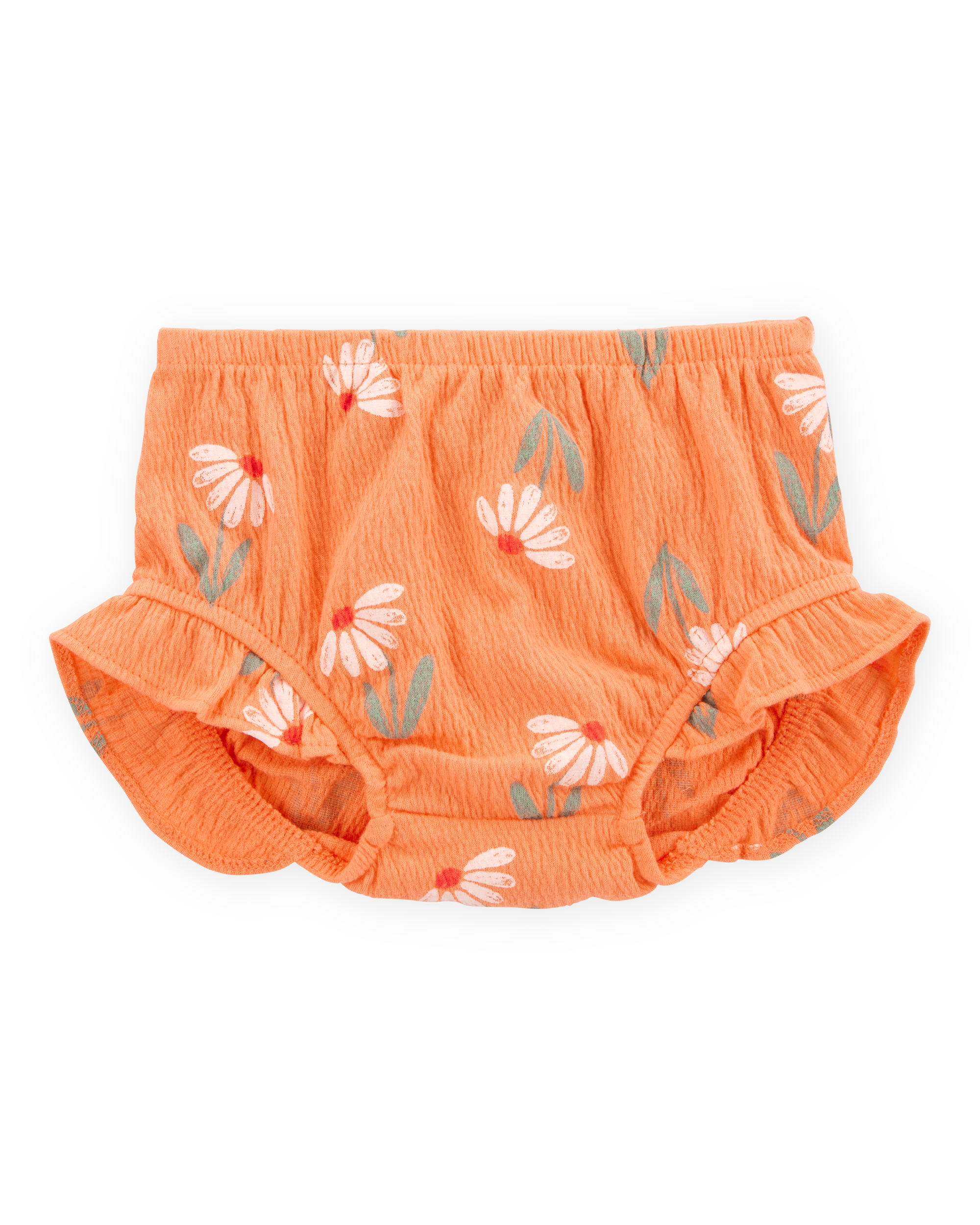 Baby Girl 3-Piece Floral  Outfit Set - Orange/White