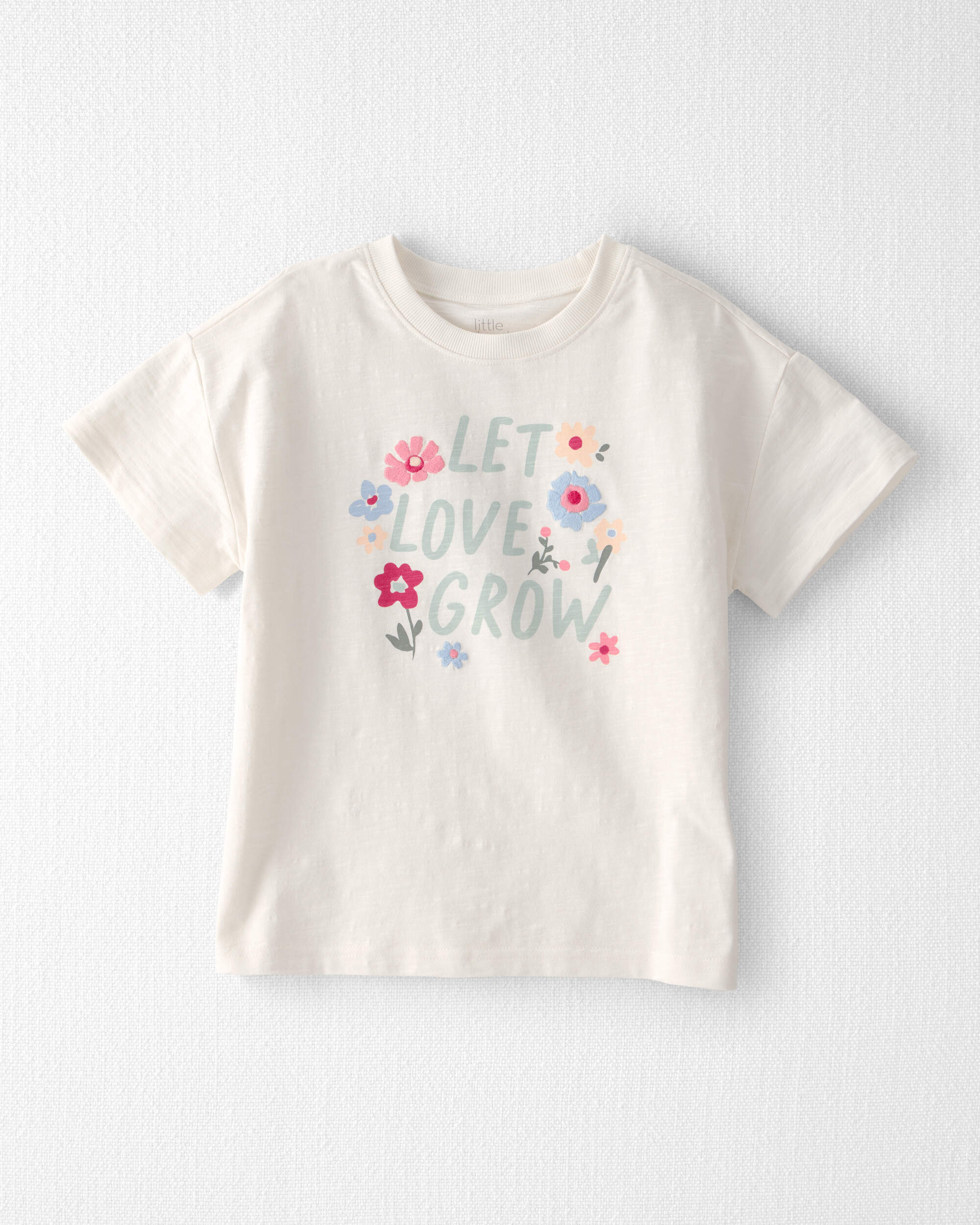 Girls Organic Cotton 'Let Love Grow' Tee