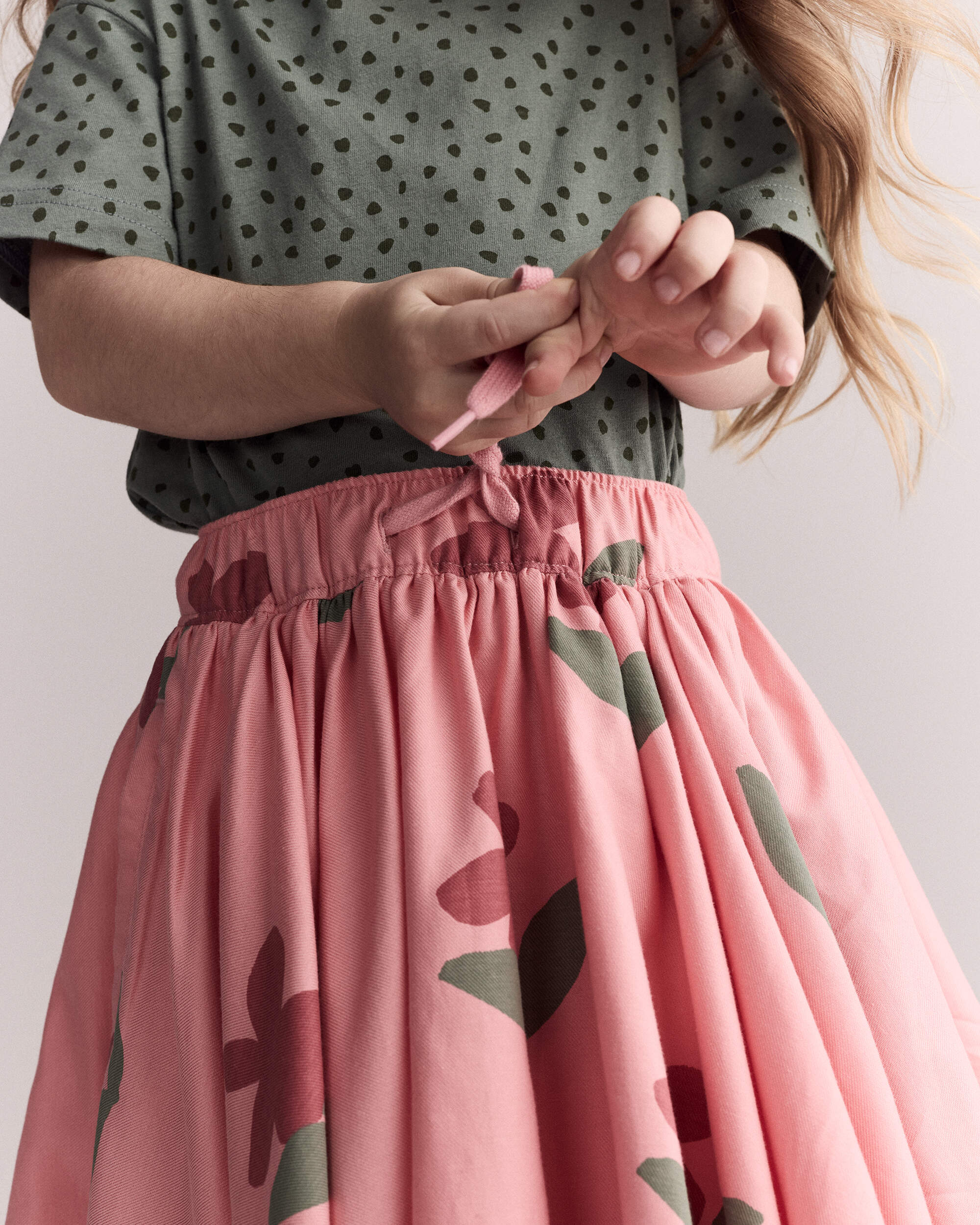 Toddler Girl Avenue Twirl™ Midi Floral Print - Light Pink